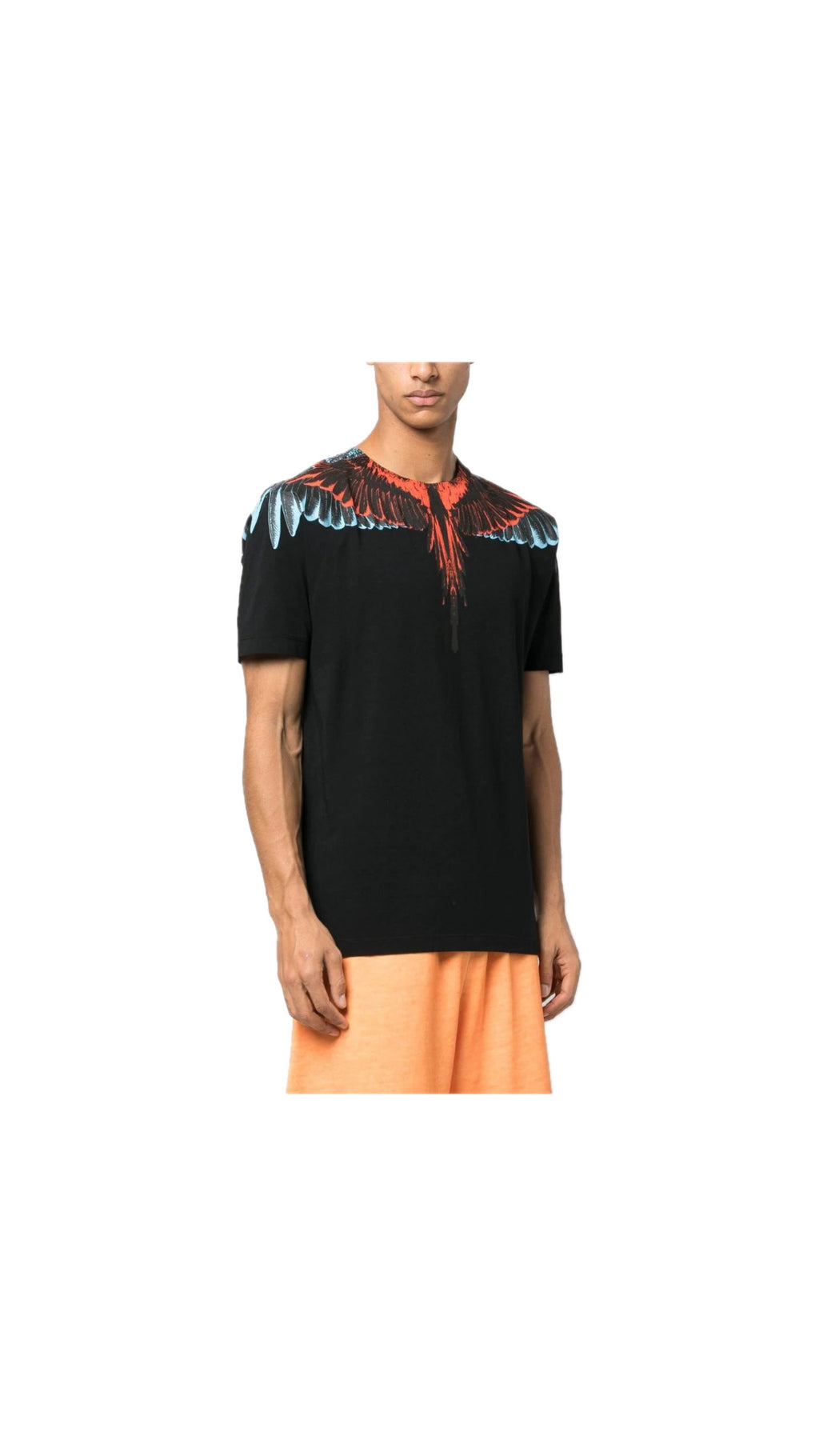 MARCELO BURLON WING T-SHIRT ORANGE/BLUE
