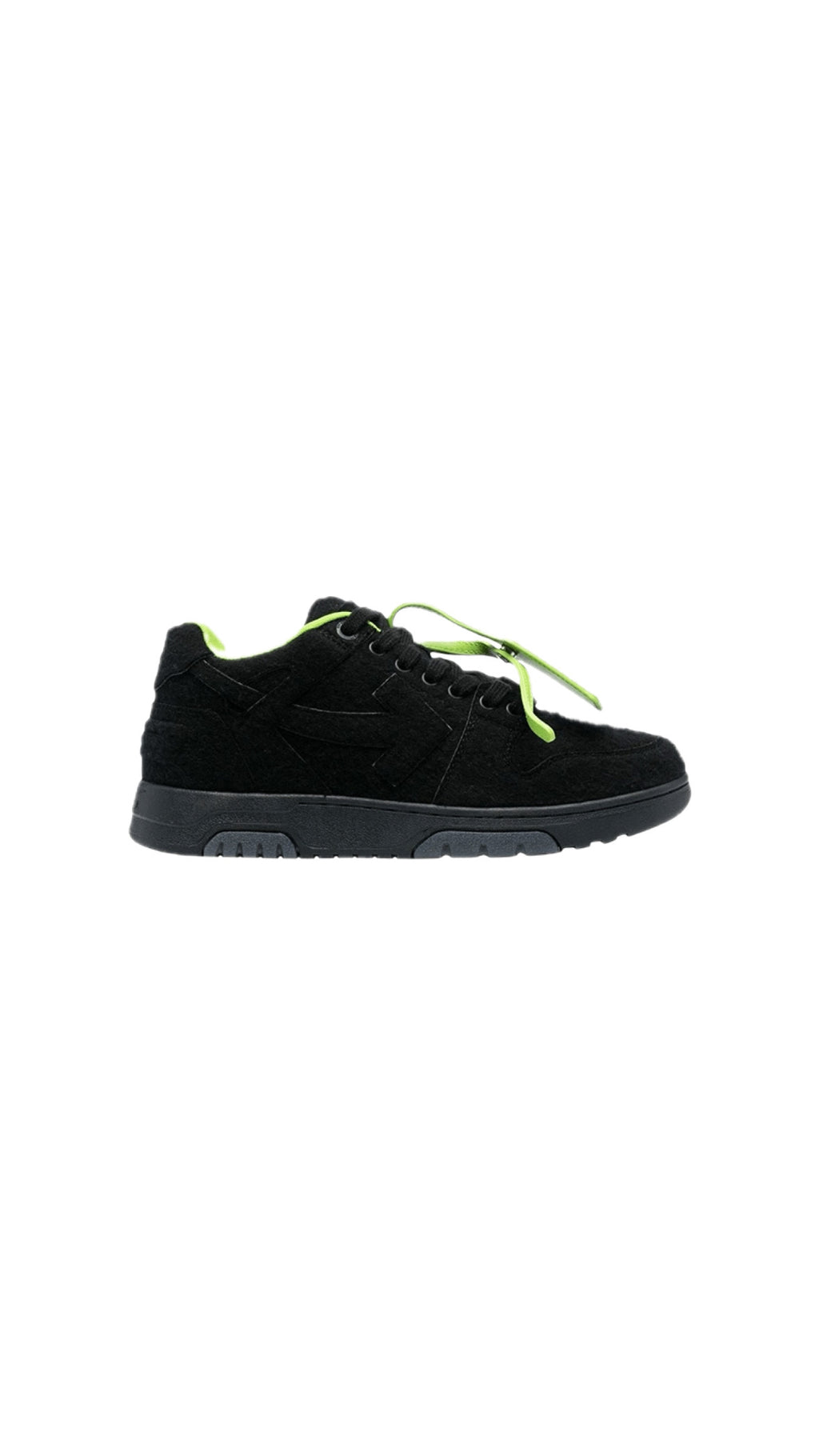OFF-WHITE OUT OF OFFICE WOOL BLACK SNEAKERS