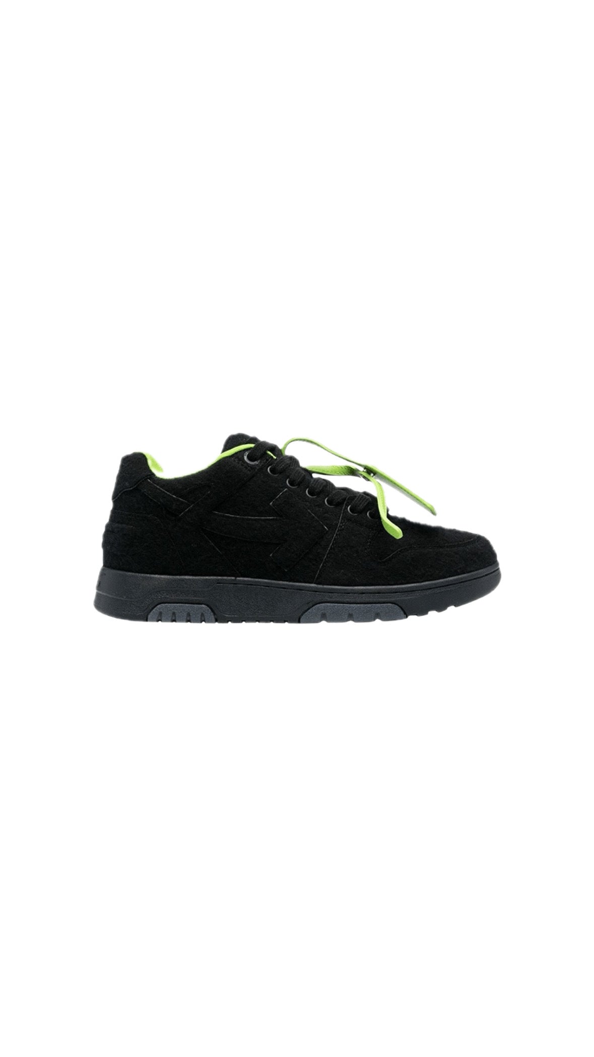 OFF-WHITE OUT OF OFFICE WOOL BLACK SNEAKERS
