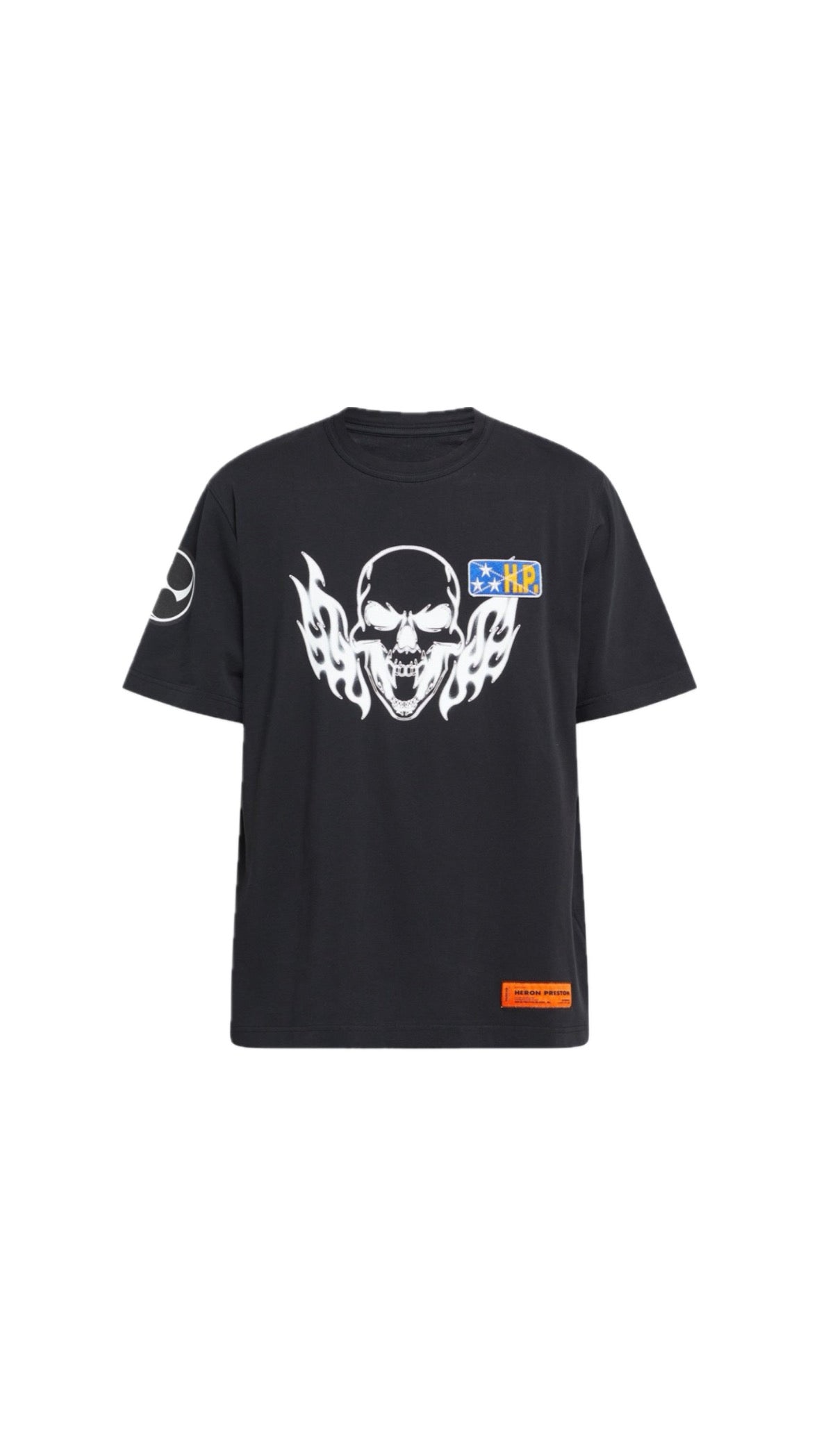 HERON PRESTON SKULL PATCHED T-SHIRT
