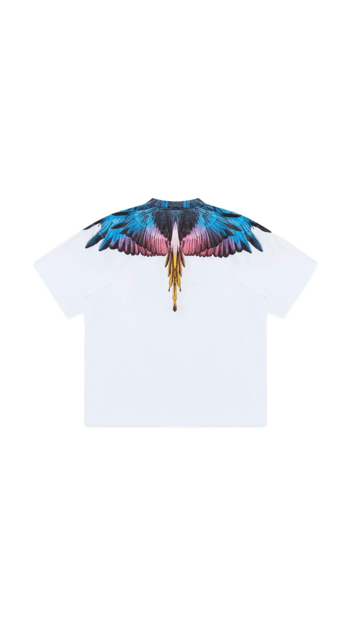 MARCELO BURLON BLUE / PINK / YELLOW WHITE T-SHIRT