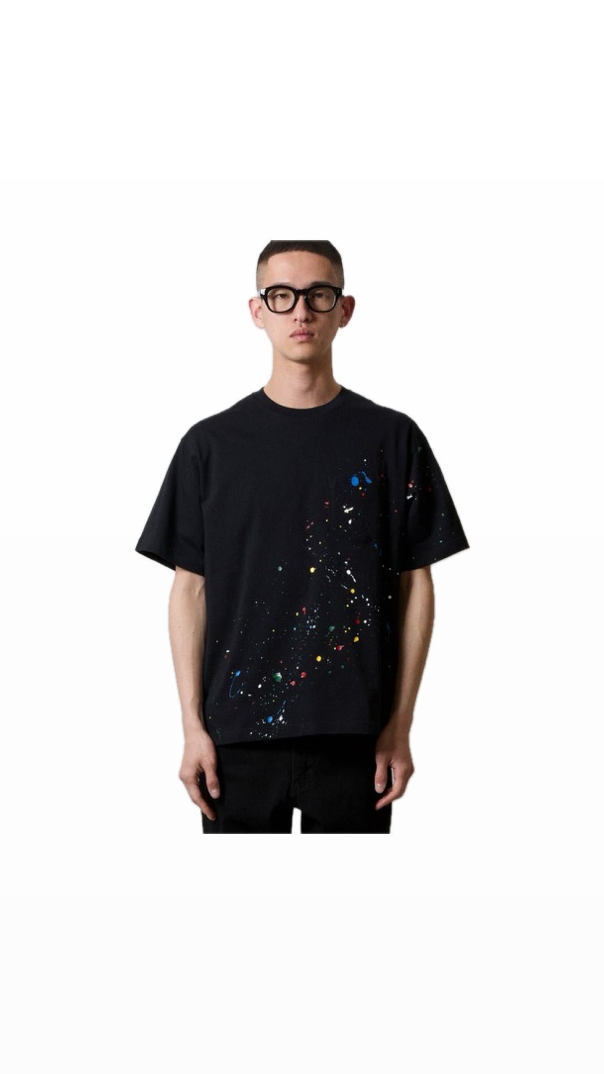 NUMBER (N)INE BLACK PAINTED TEE