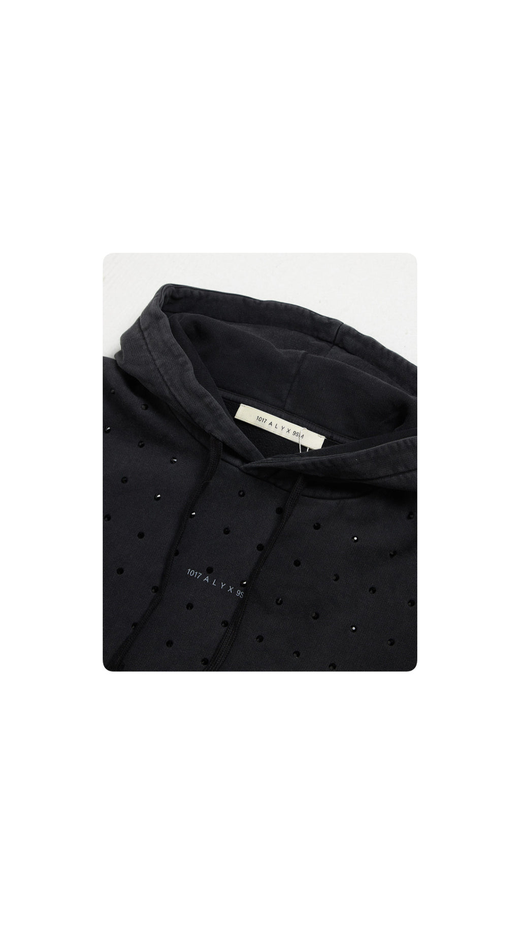 1017 ALYX 9SM CRYSTAL / DIAMOND WASHED HOODIE