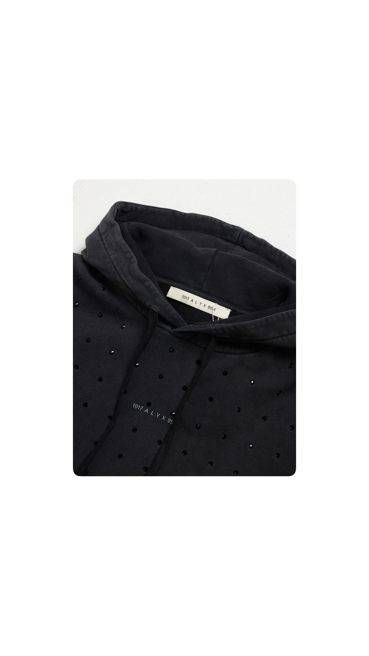 1017 ALYX 9SM CRYSTAL / DIAMOND WASHED HOODIE