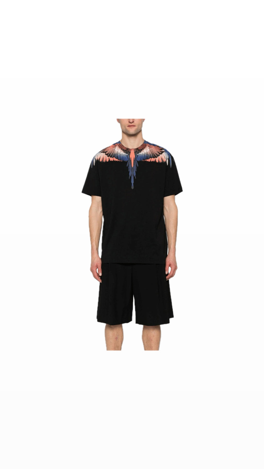 MARCELO BURLON WING BLUE / ORANGE TEE