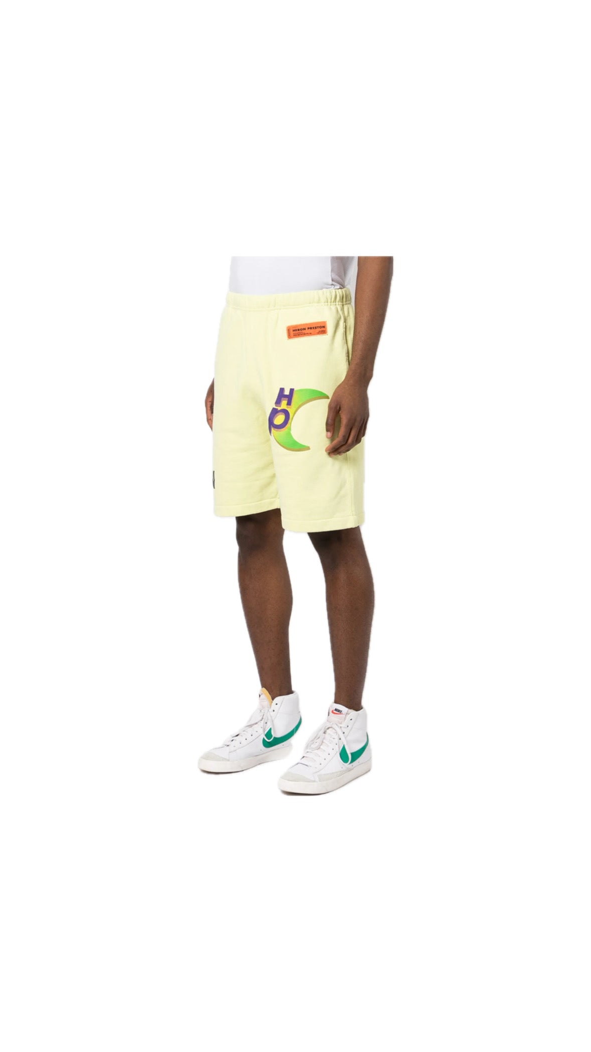 HERON PRESTON GRAPHIC LIME SHORTS
