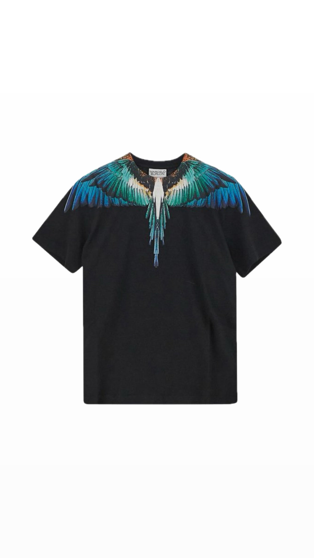 MARCELO BURLON WING  BLUE / GREEN / ORANGE T-SHIRT