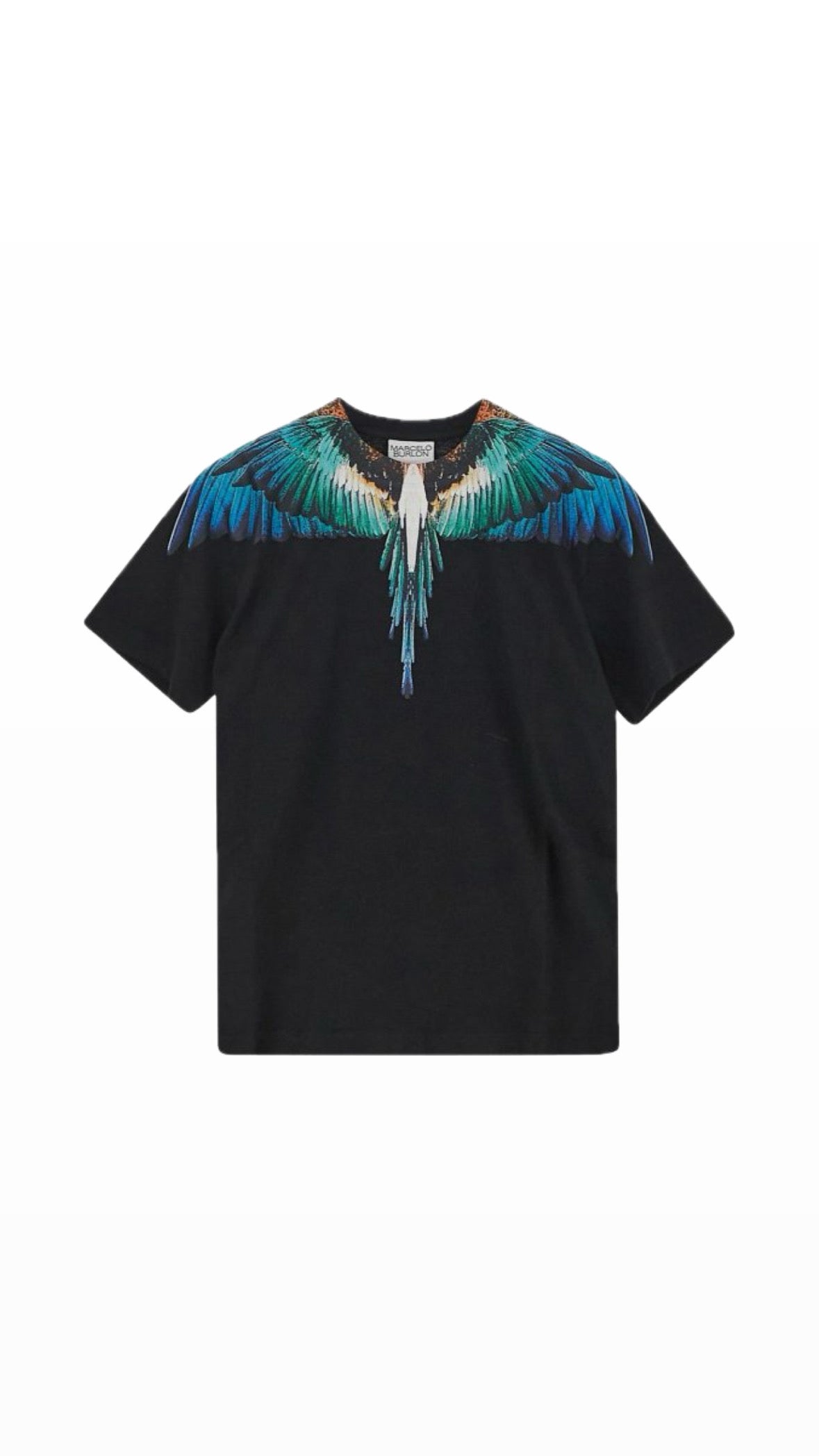 MARCELO BURLON WING  BLUE / GREEN / ORANGE T-SHIRT