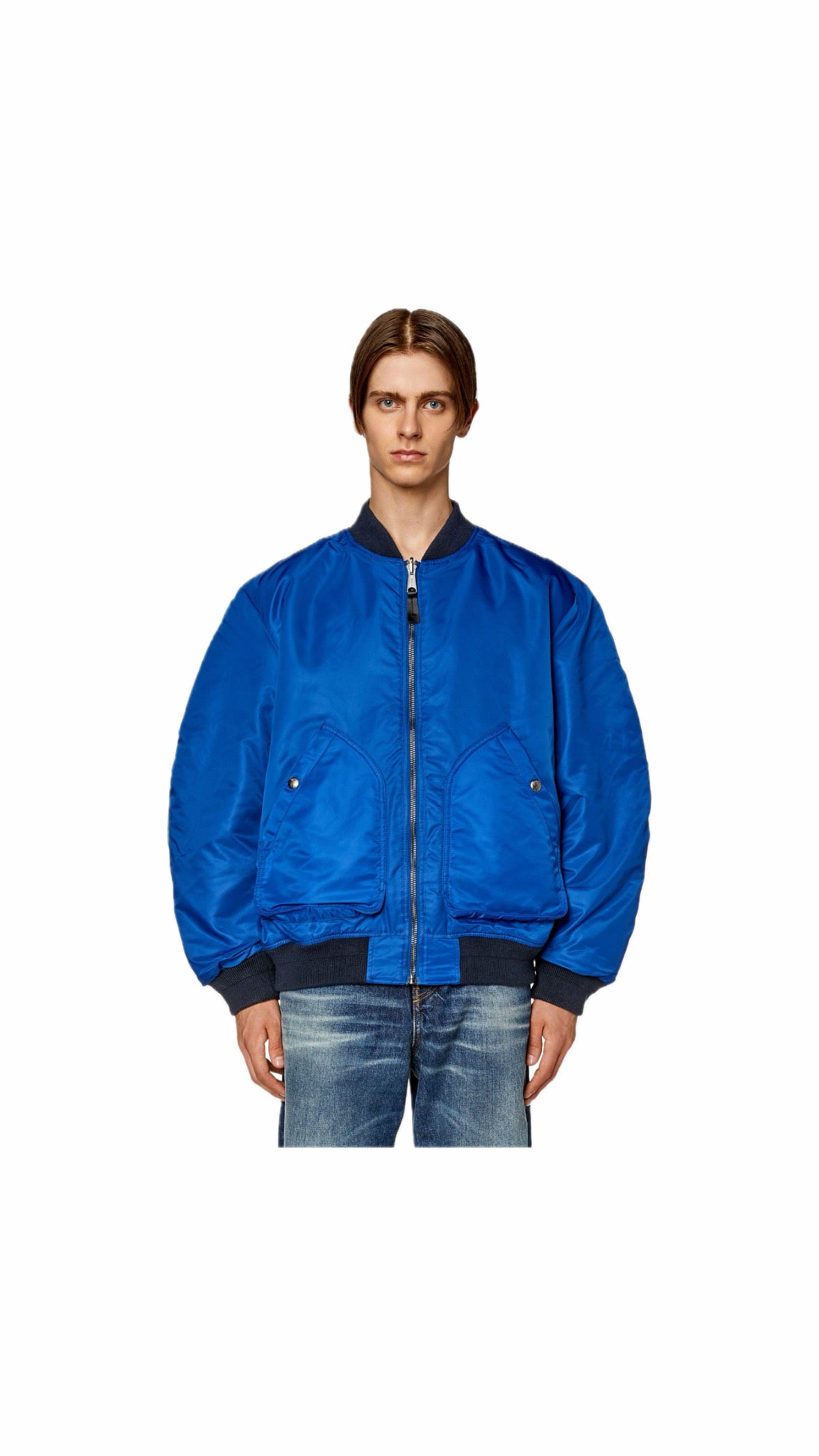 DIESEL "D" LOGO 2-SIDED BOMBER JACKET