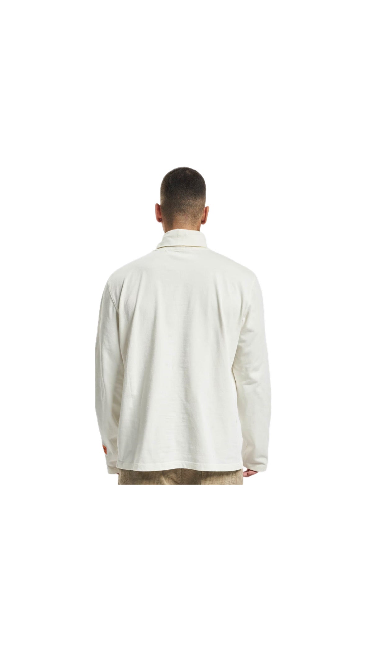 HERON PRESTON “HPNY” WHITE NECK LONG-SLEEVE