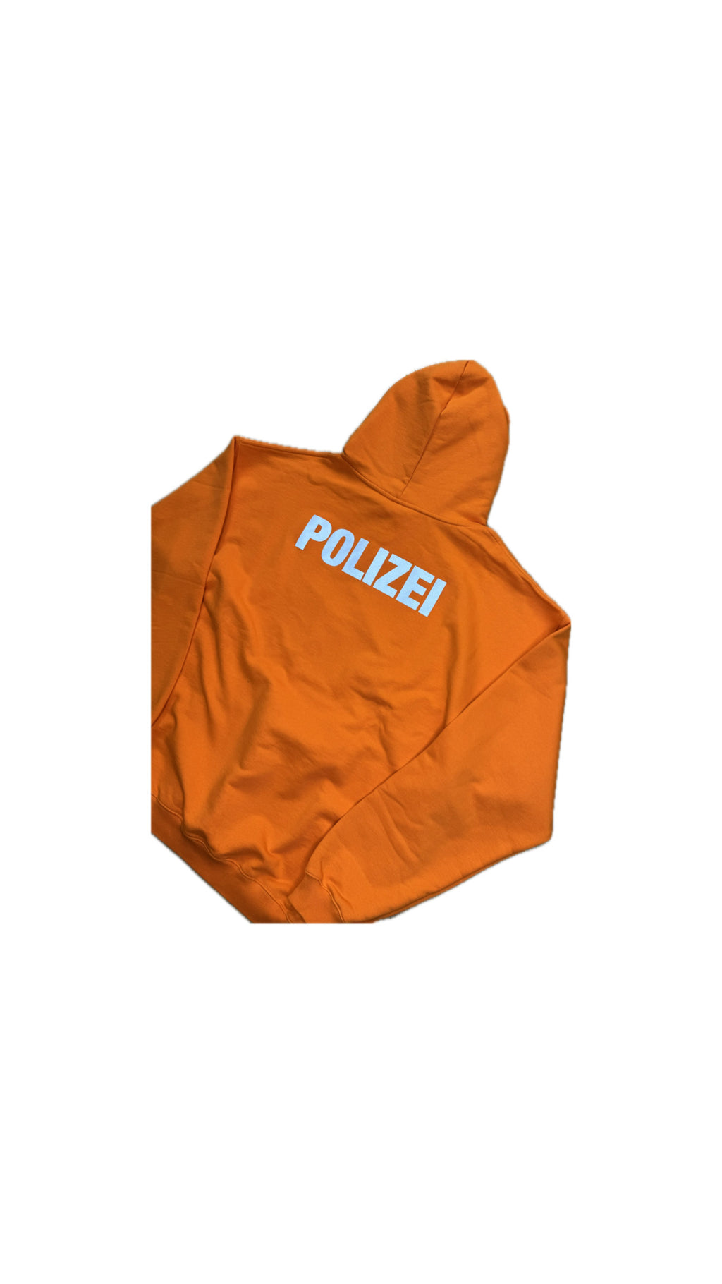 VETEMENTS “POLIZEI” ORANGE OVERSIZED HOODIE