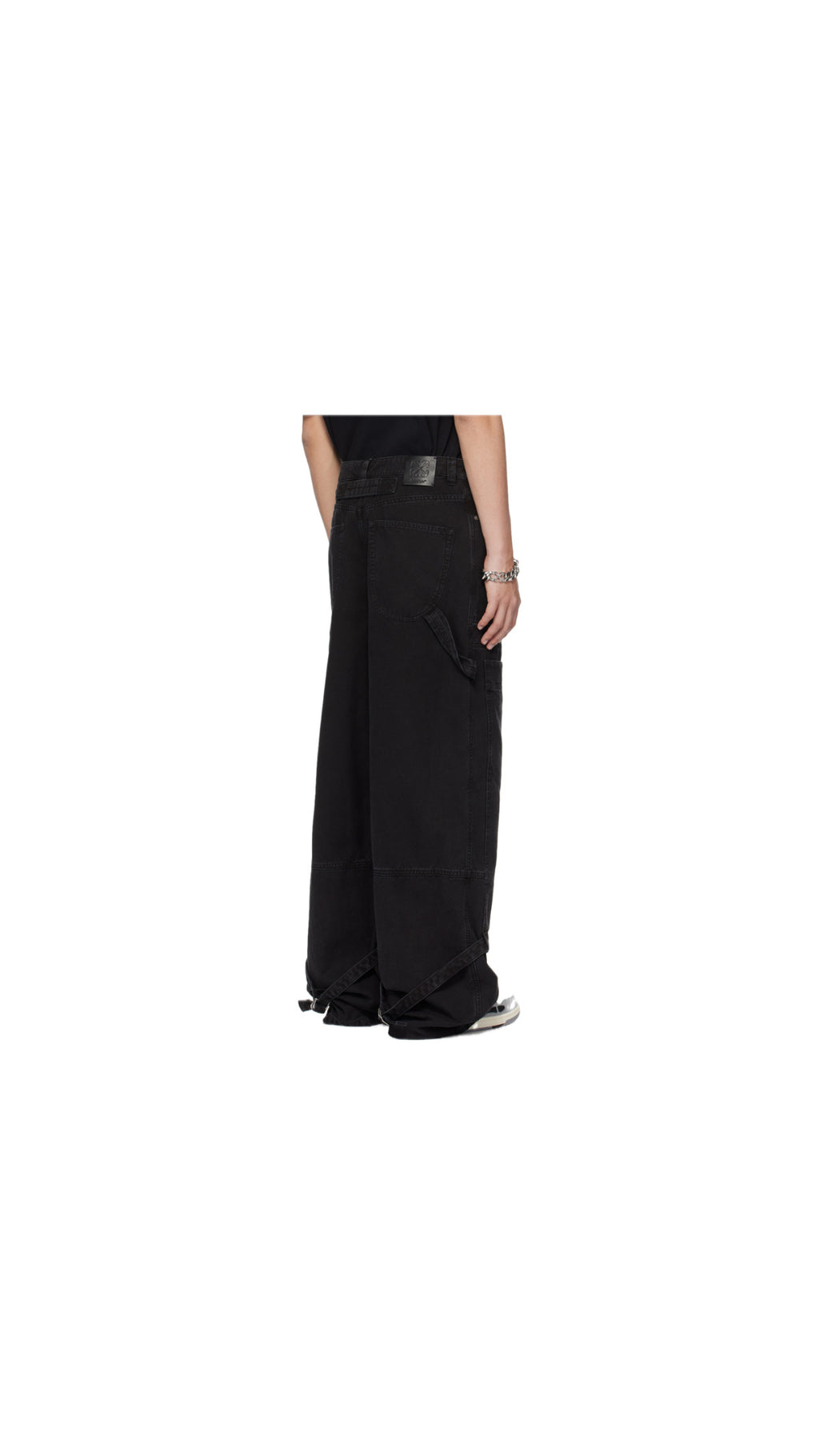 OFF-WHITE GARMENT DYED CARPENTER BAGGY JEANS