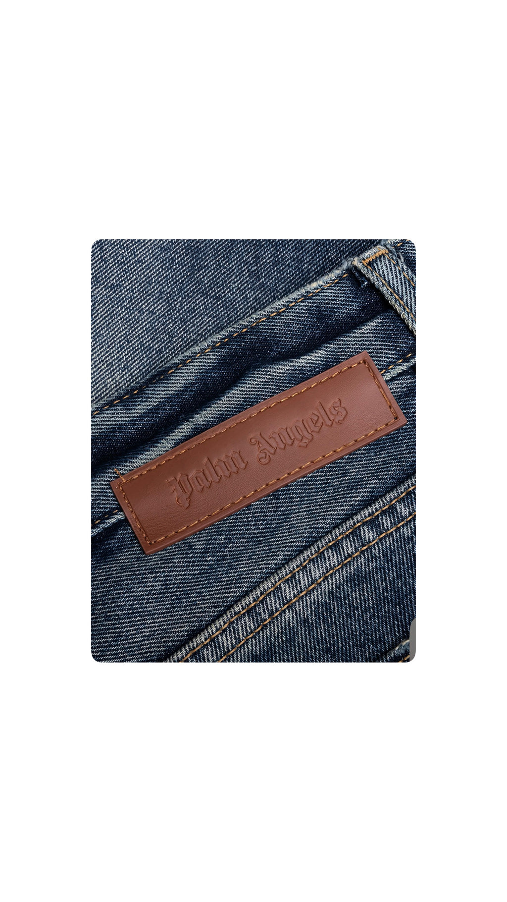 PALM ANGELS PATCHED LETTERS JEANS