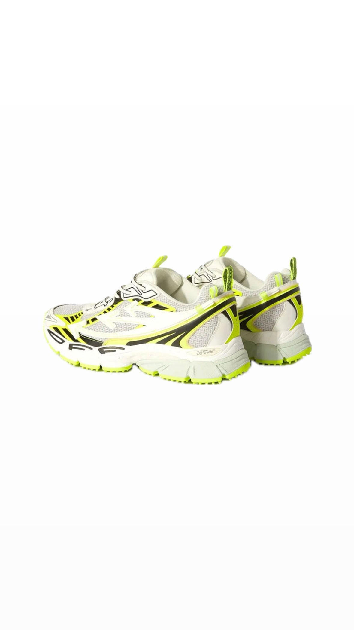 OFF-WHITE “BE RIGHT BACK” NEON GREEN SNEAKERS