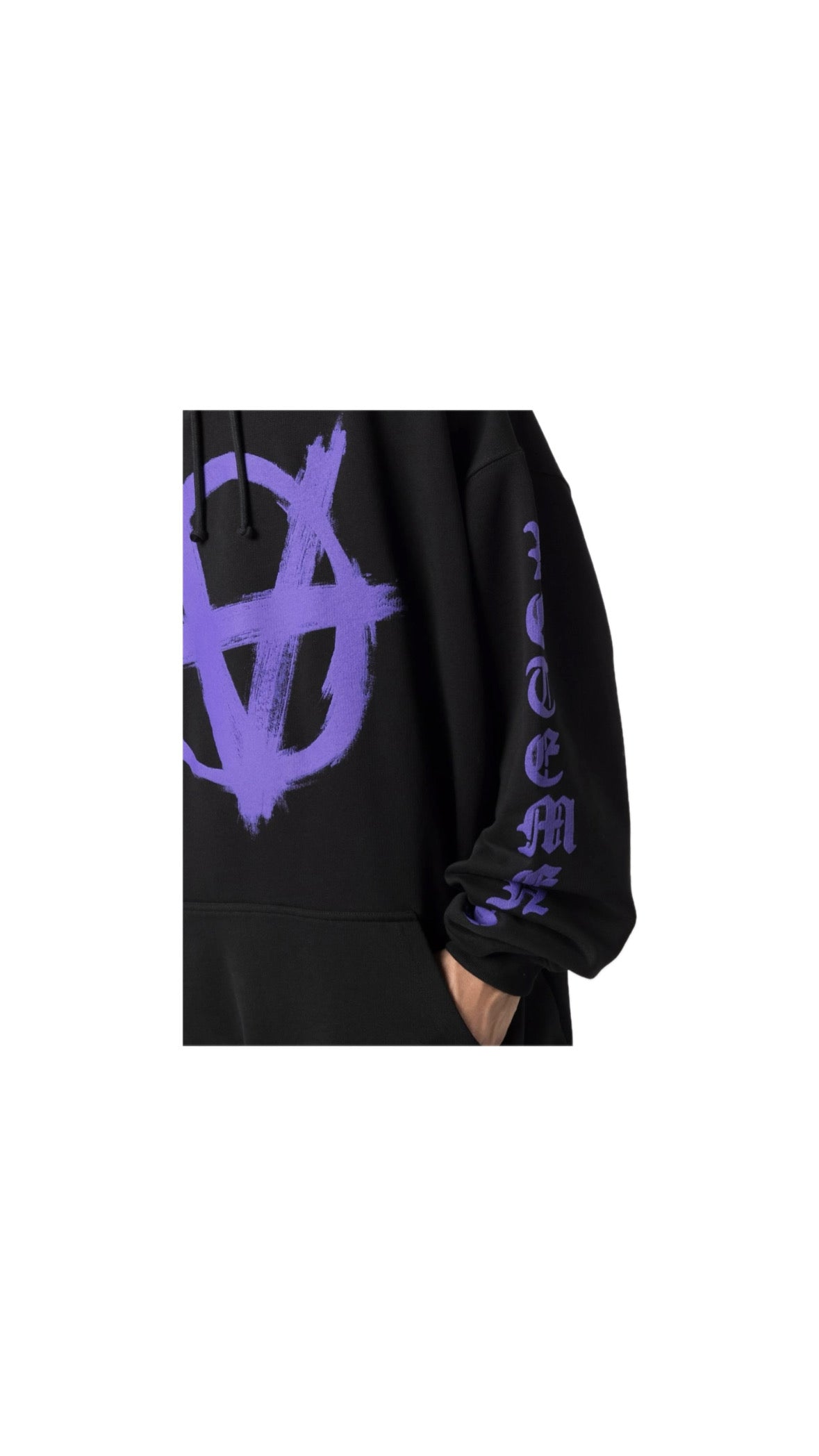 VETEMENTS “ANARCHY” PURPLE OVERSIZED HOODIE