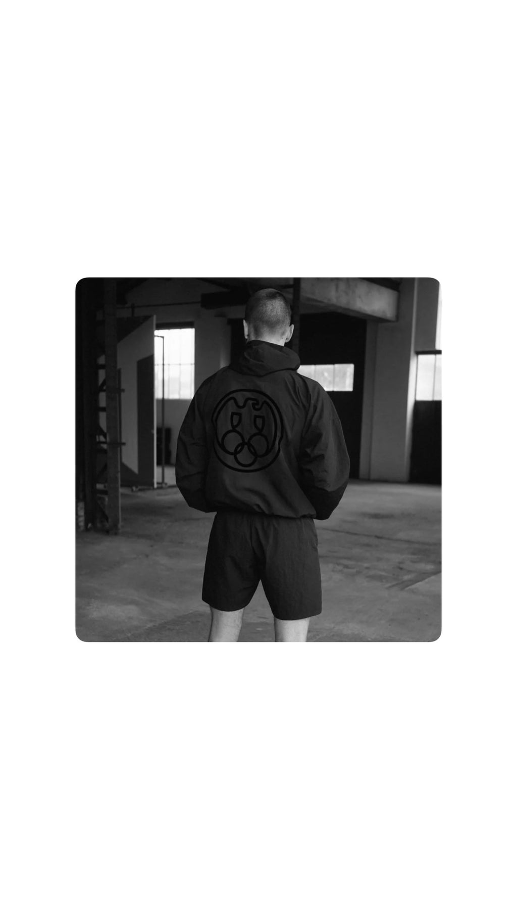 KANYE WEST YZY LOGO BLACK WINDBREAKER