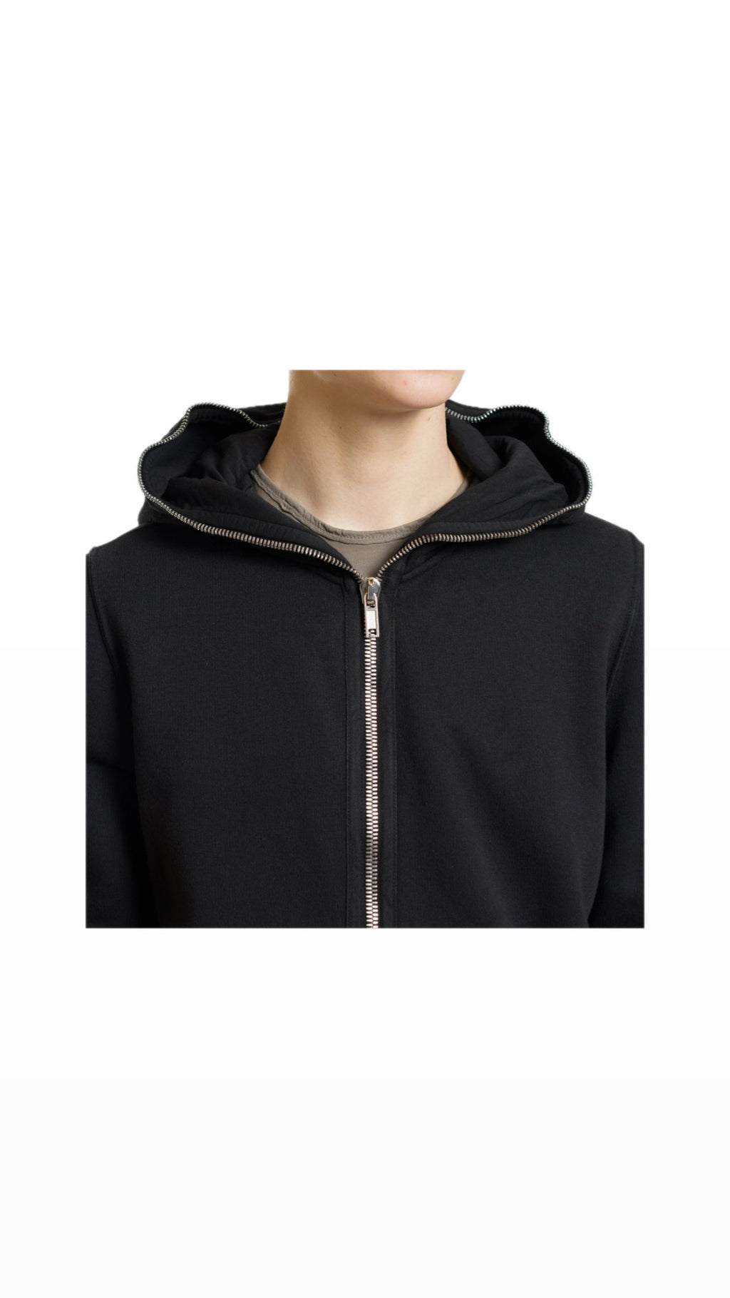 [10/10] RICK OWENS DRKSHDW GIMP FULL ZIP BLACK HOODIE
