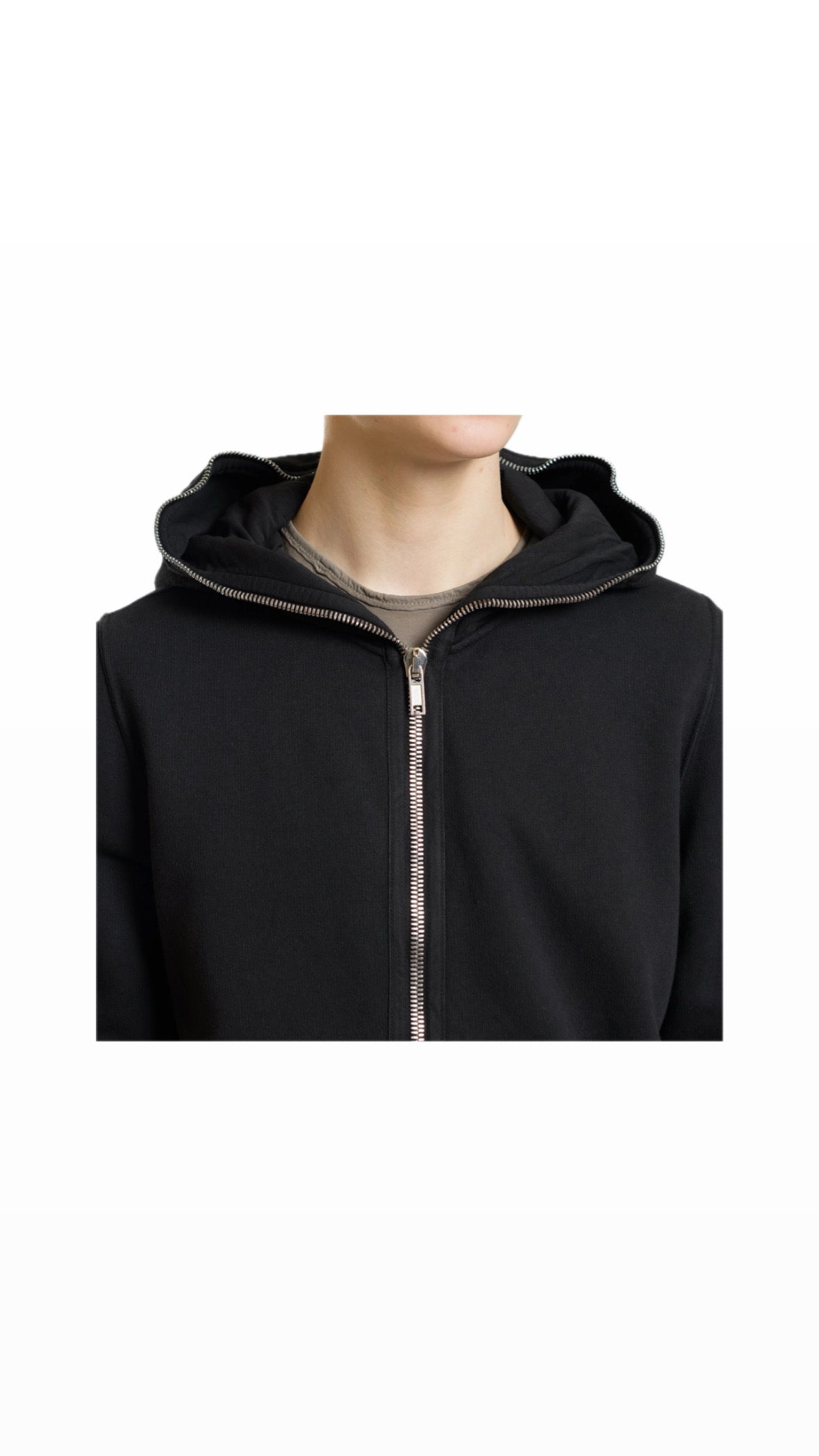 [10/10] RICK OWENS DRKSHDW GIMP FULL ZIP BLACK HOODIE