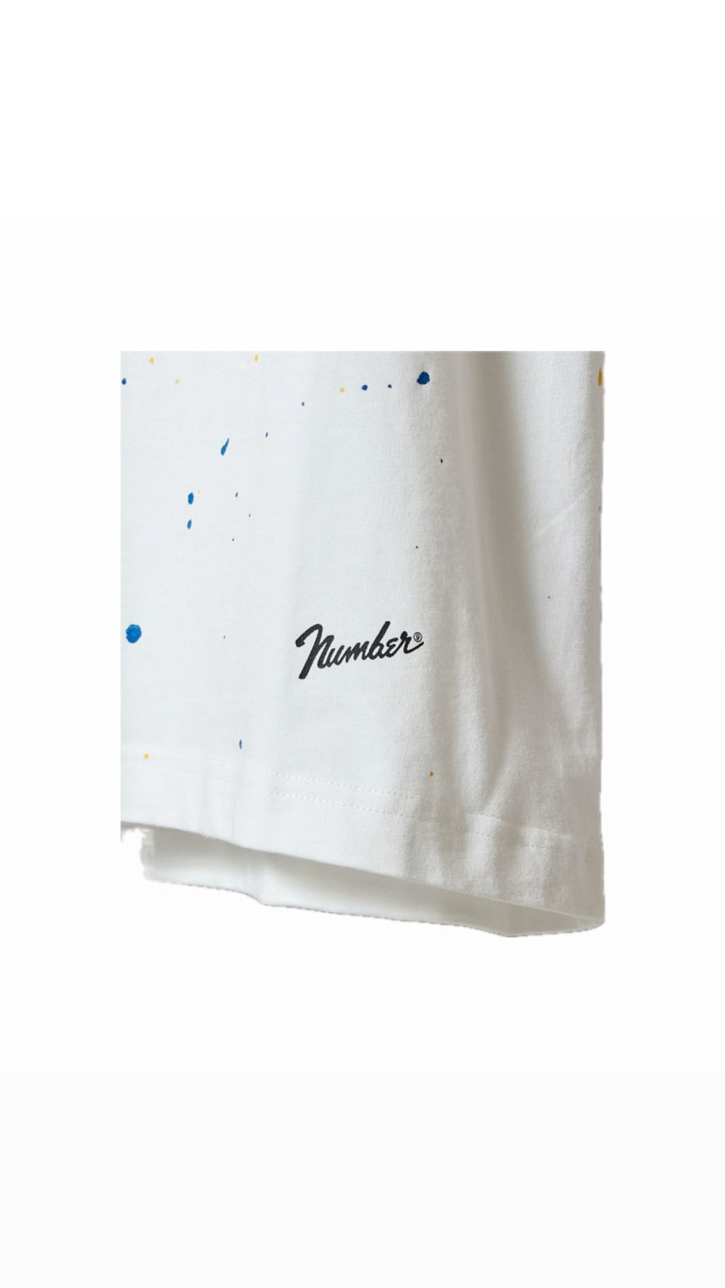 NUMBER (N)INE WHITE PAINTED T-SHIRT