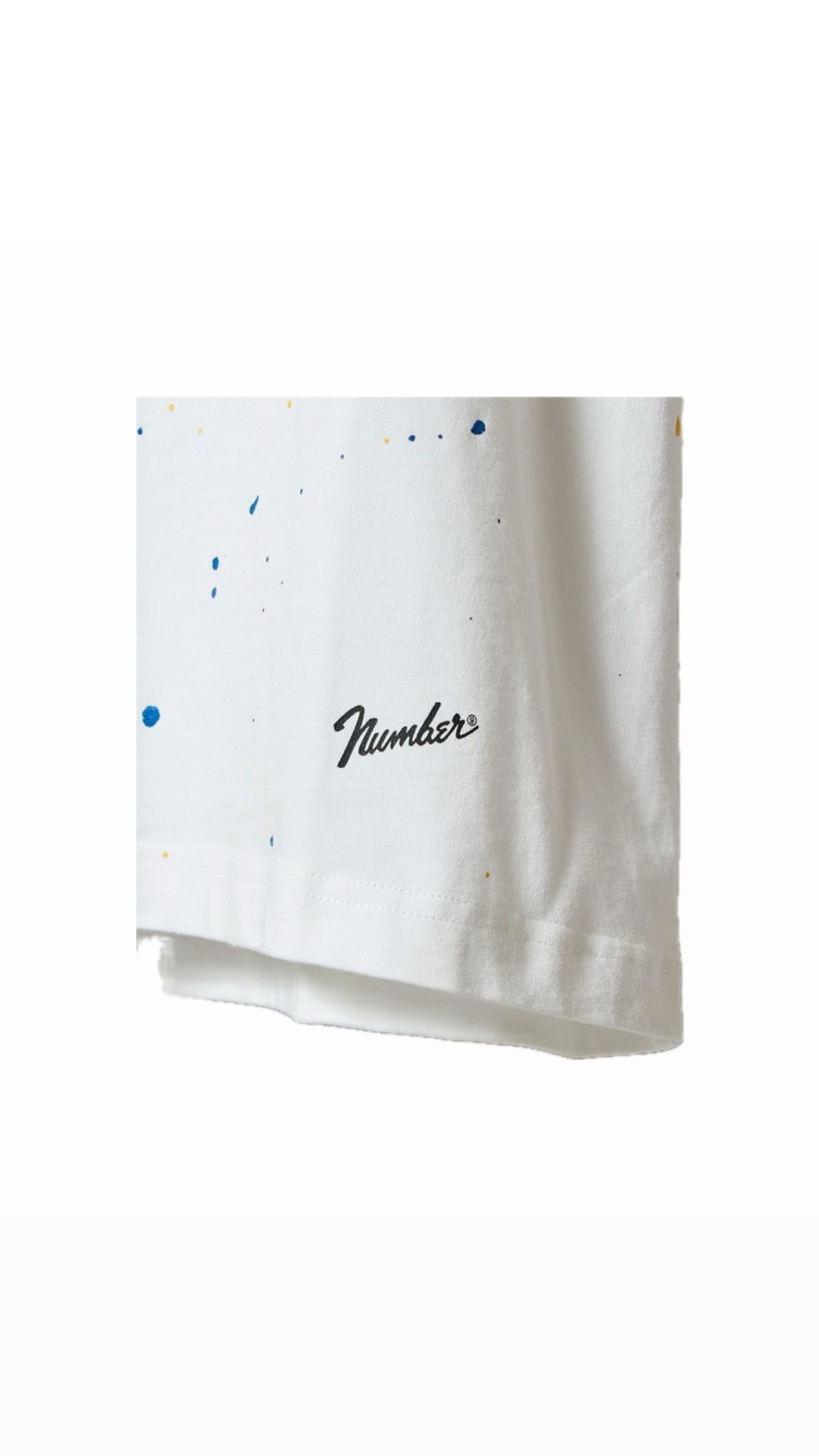 NUMBER (N)INE WHITE PAINTED T-SHIRT