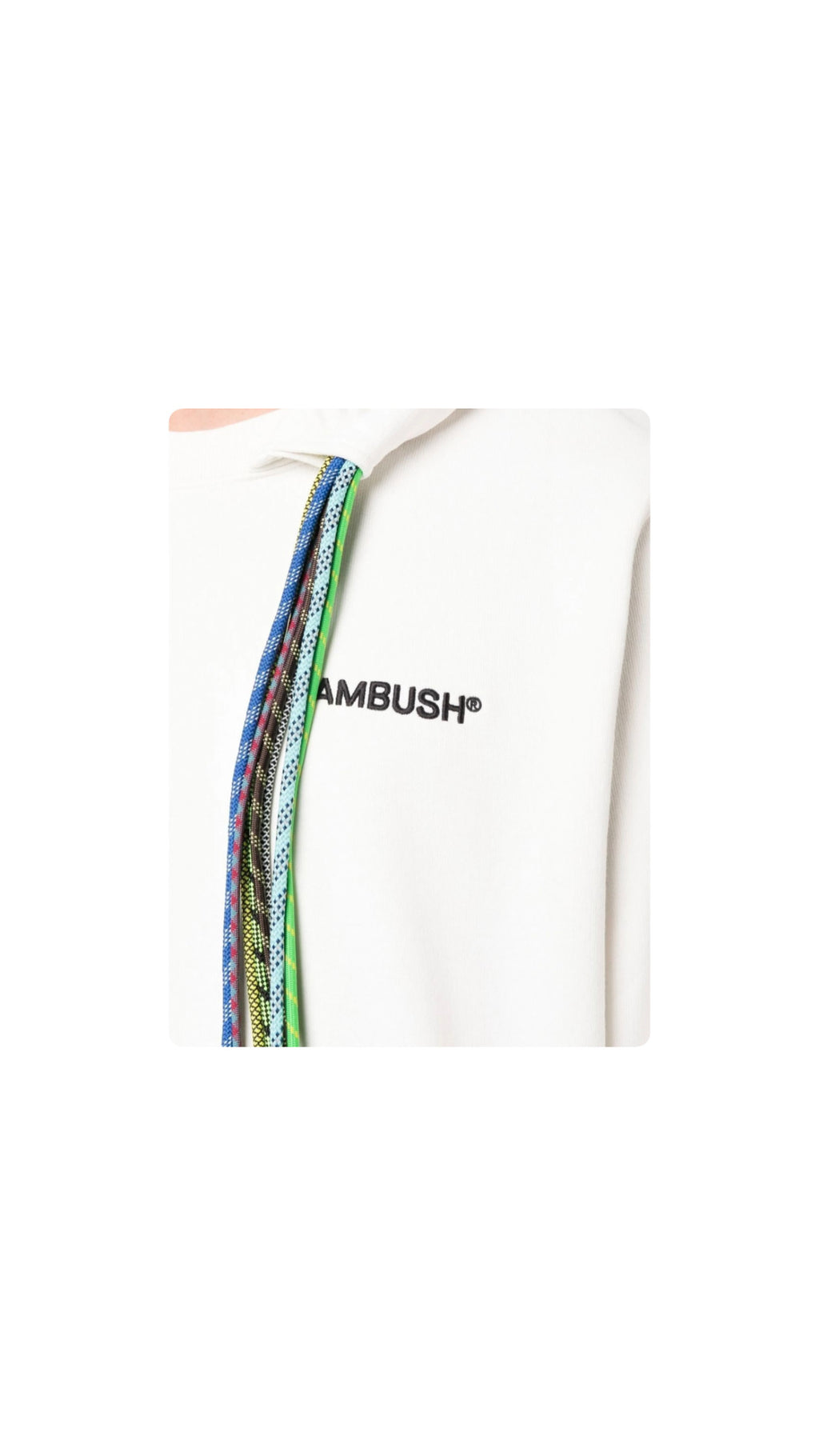 AMBUSH MULTICORD WHITE HOODIE