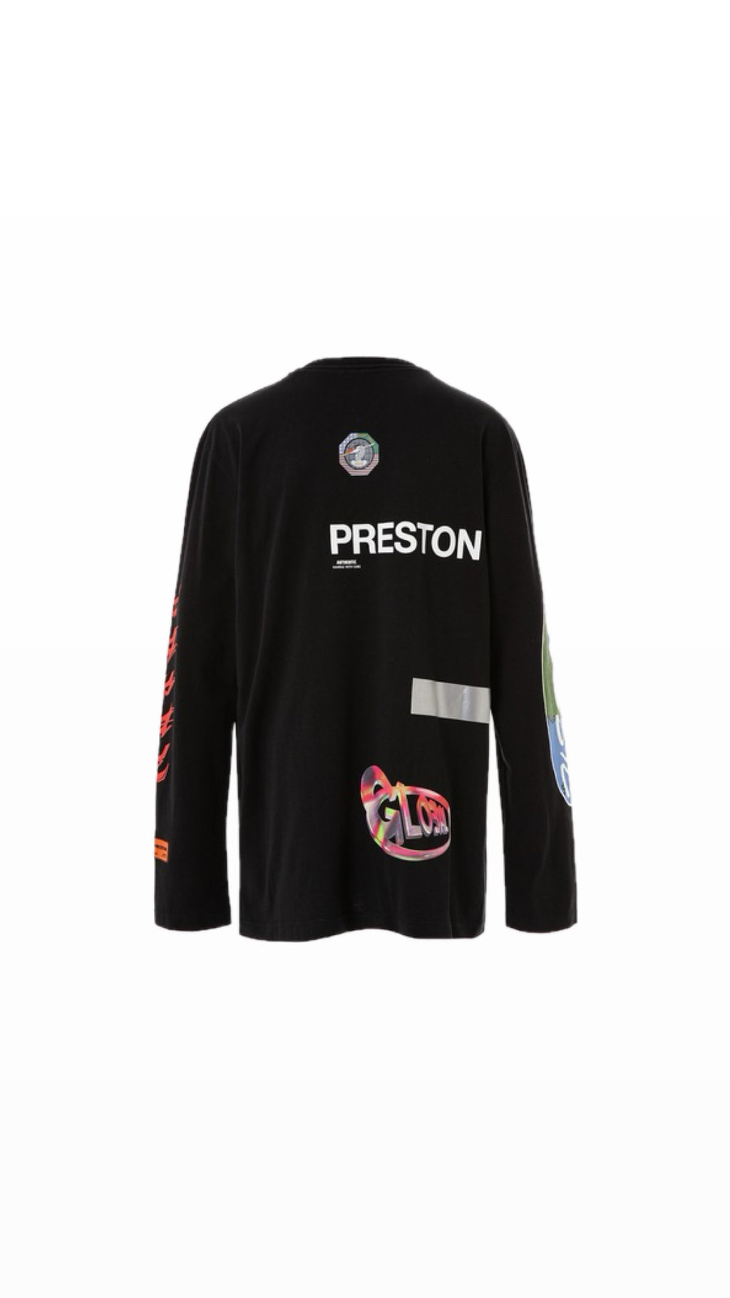 HERON PRESTON GRAPHIC BLACK LONG-SLEEVE