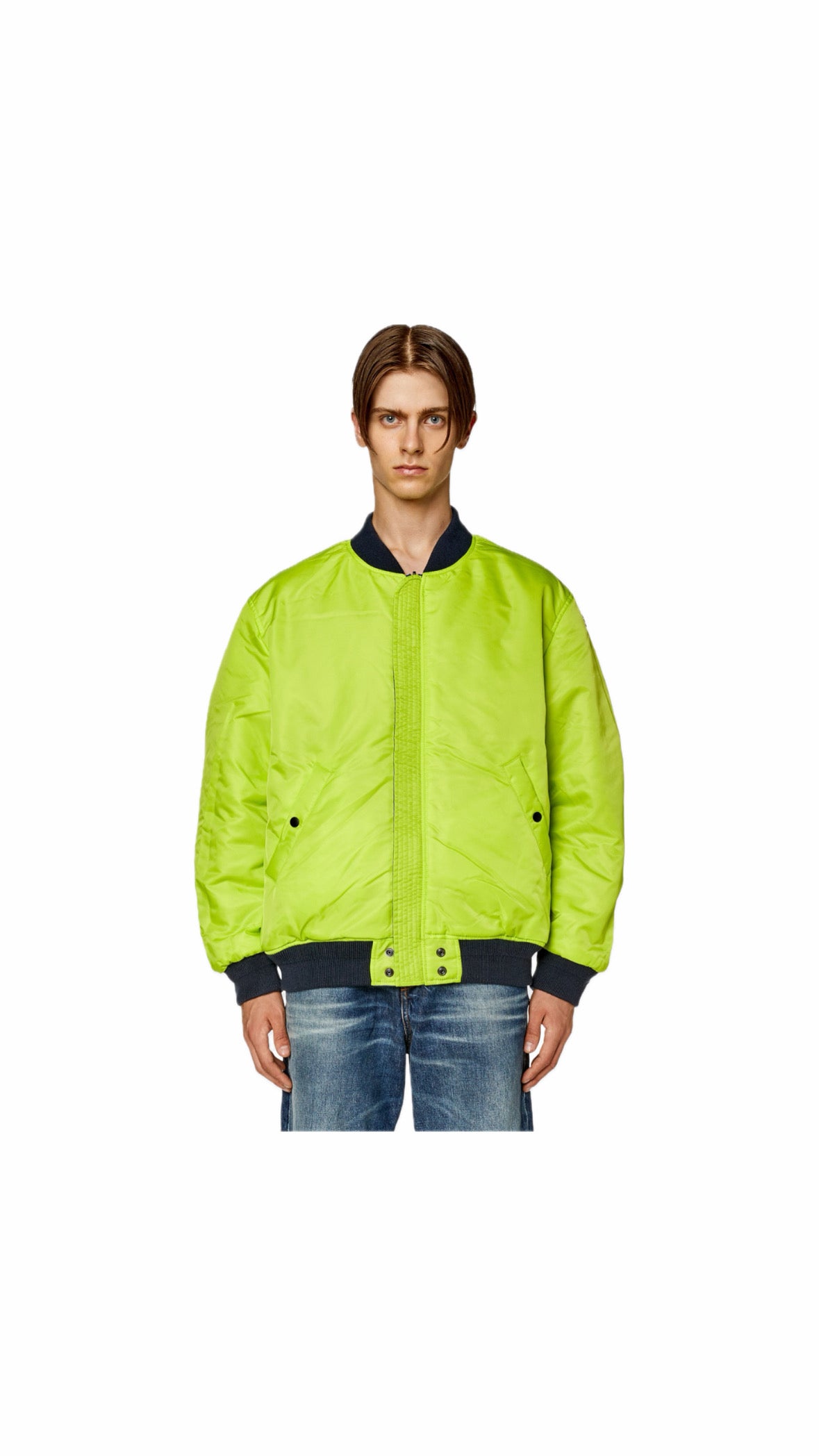 DIESEL "D" LOGO 2-SIDED BOMBER JACKET