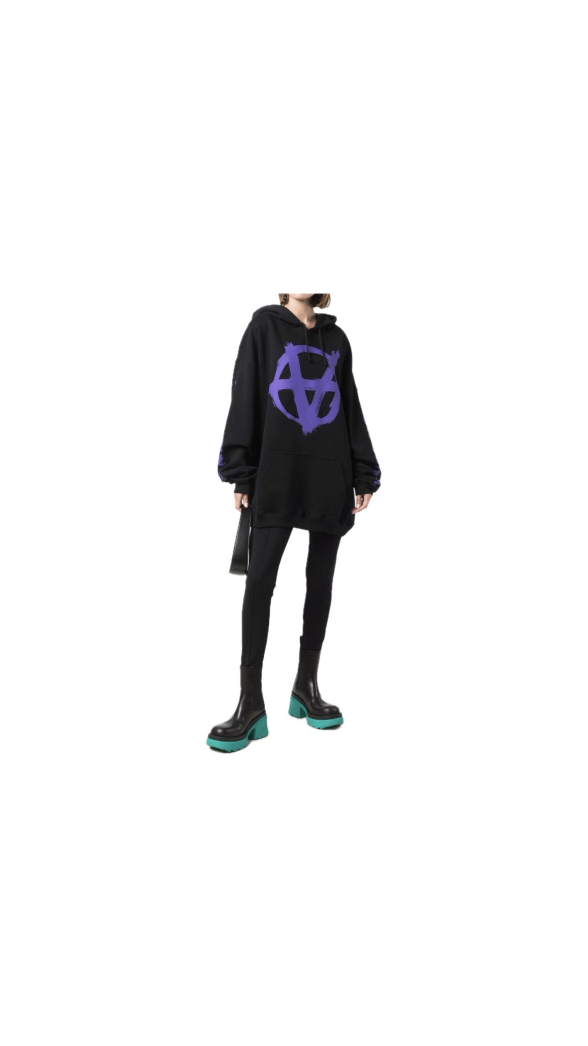 VETEMENTS “ANARCHY” PURPLE OVERSIZED HOODIE