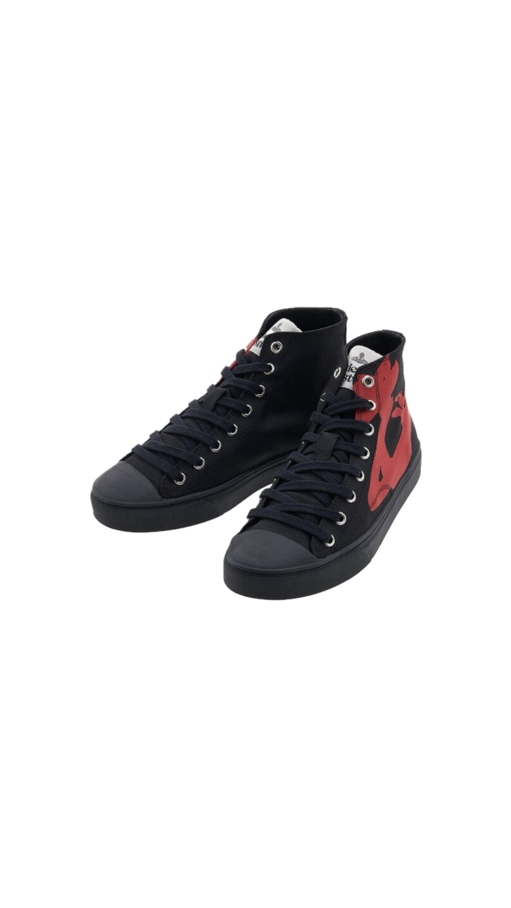 VIVIENNE WESTWOOD “ORB” RED HI-TOP SNEAKERS