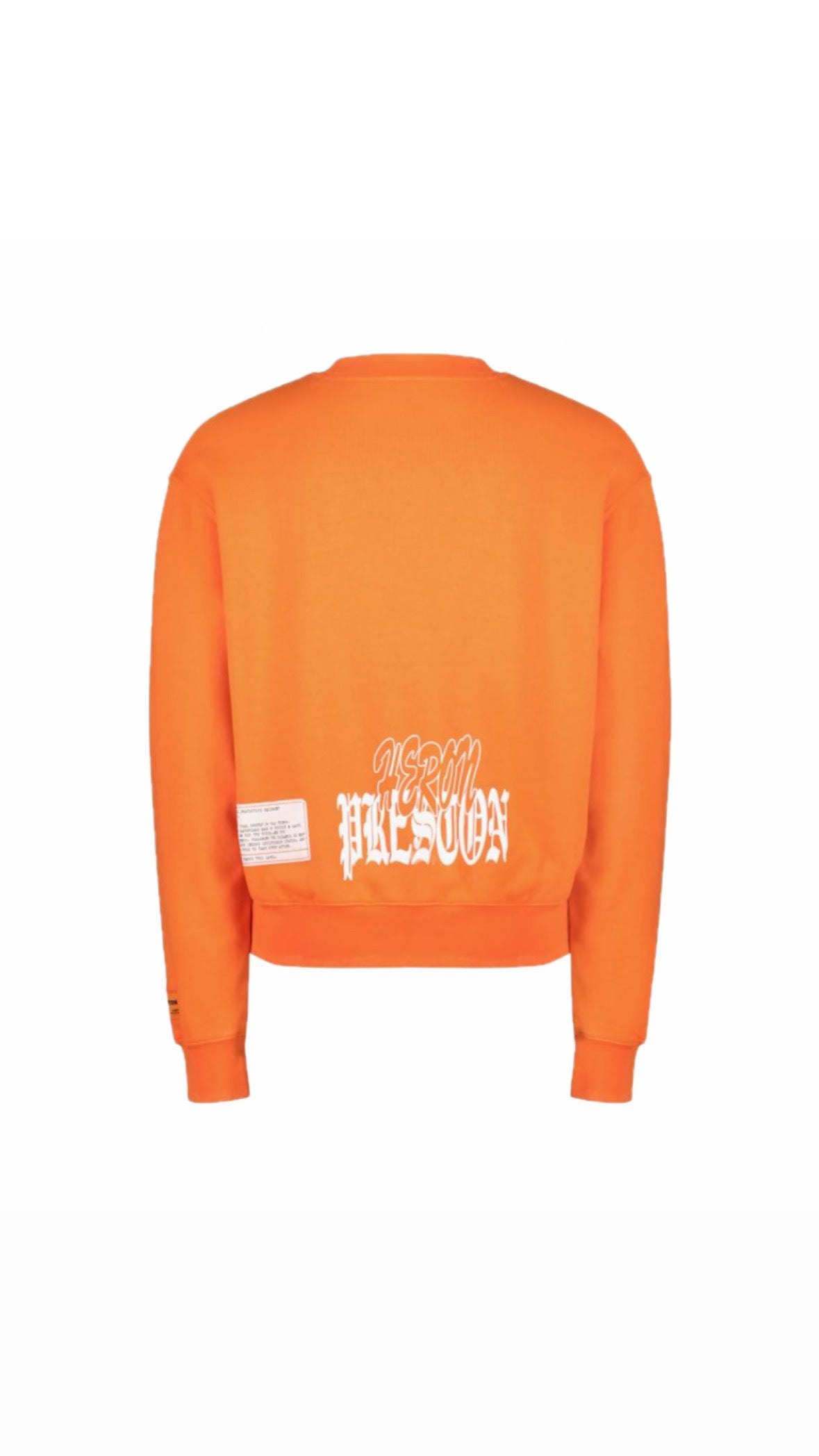 HERON PRESTON “SKULL” ORANGE PATCHED SWEATSHIRT