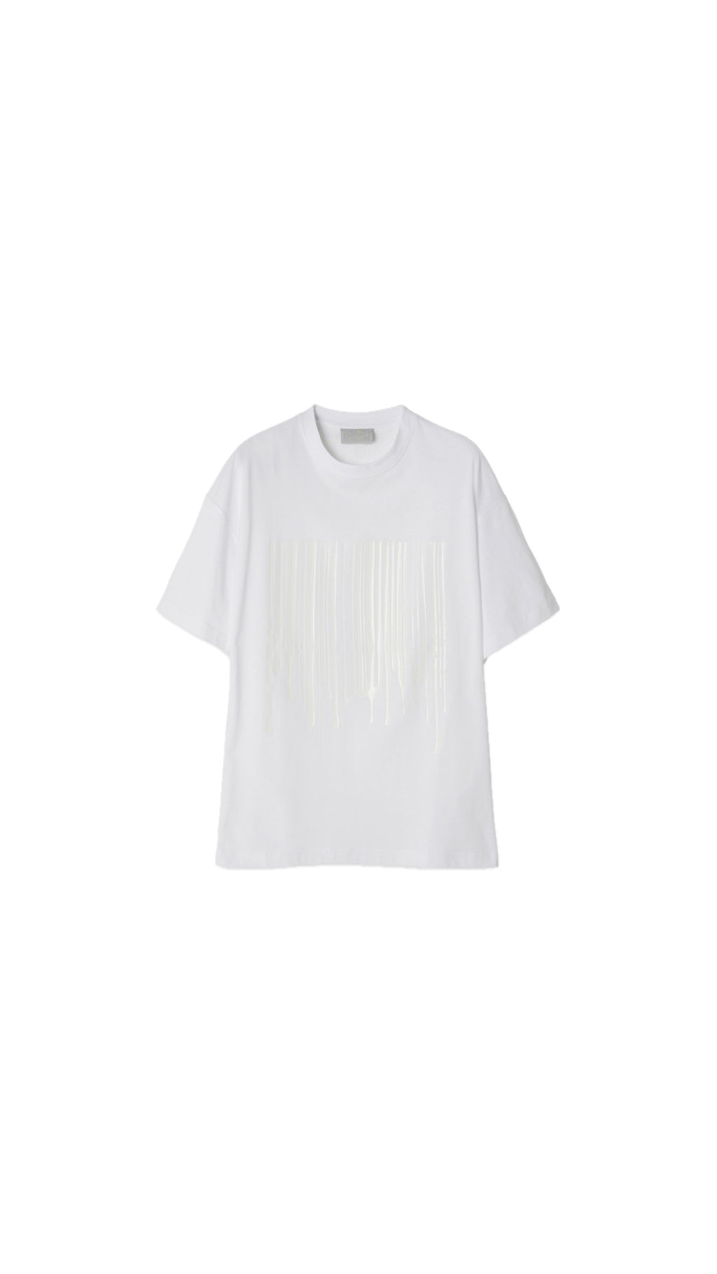 VTMTNS LIQUID BARCODE WHITE T-SHIRT AW22