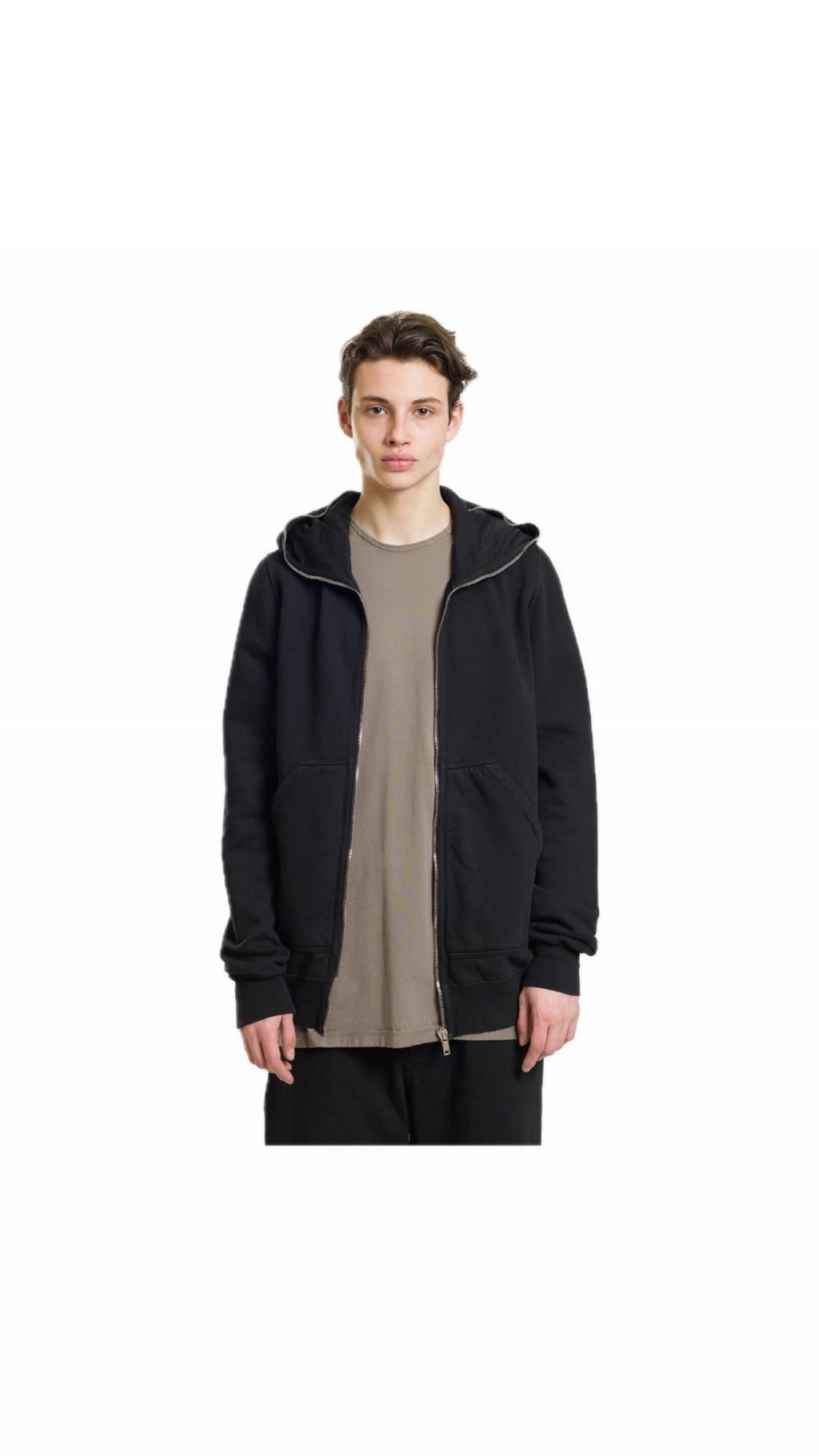 [10/10] RICK OWENS DRKSHDW GIMP FULL ZIP BLACK HOODIE