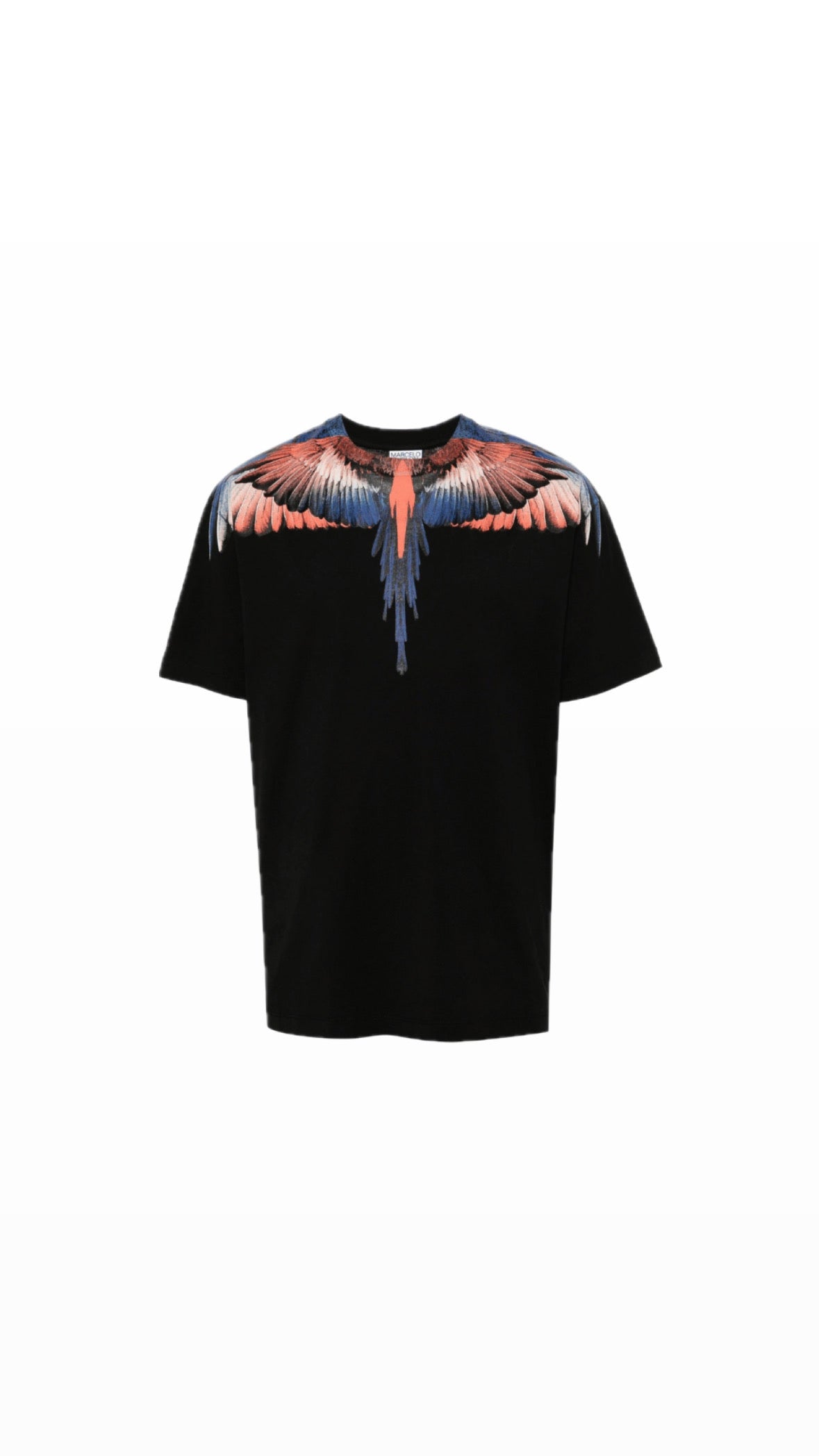 MARCELO BURLON WING BLUE / ORANGE TEE