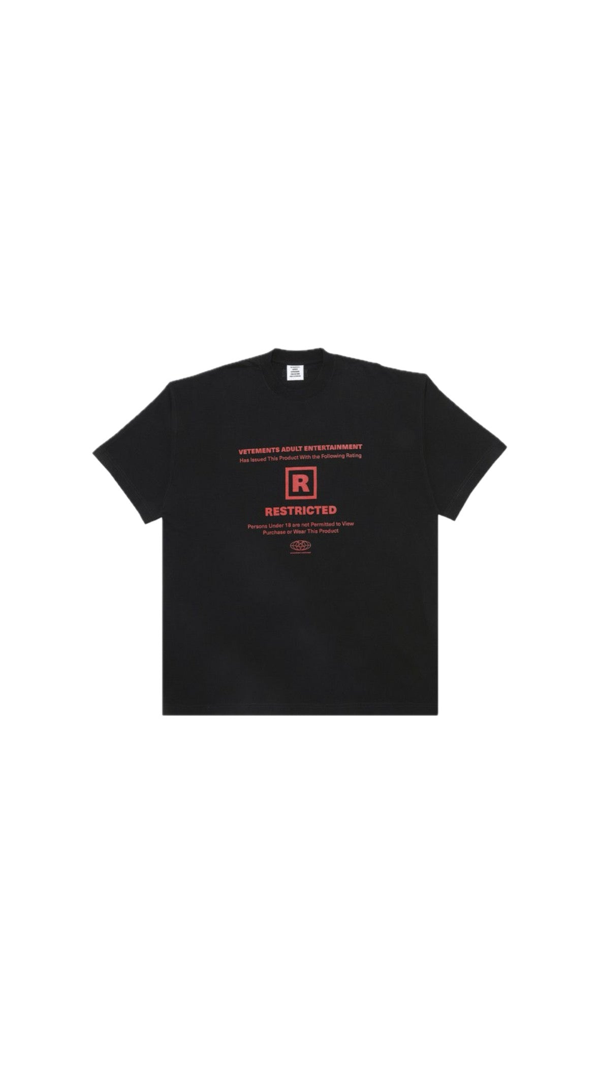 VETEMENTS “RESTRICTED” SLIM FIT TEE