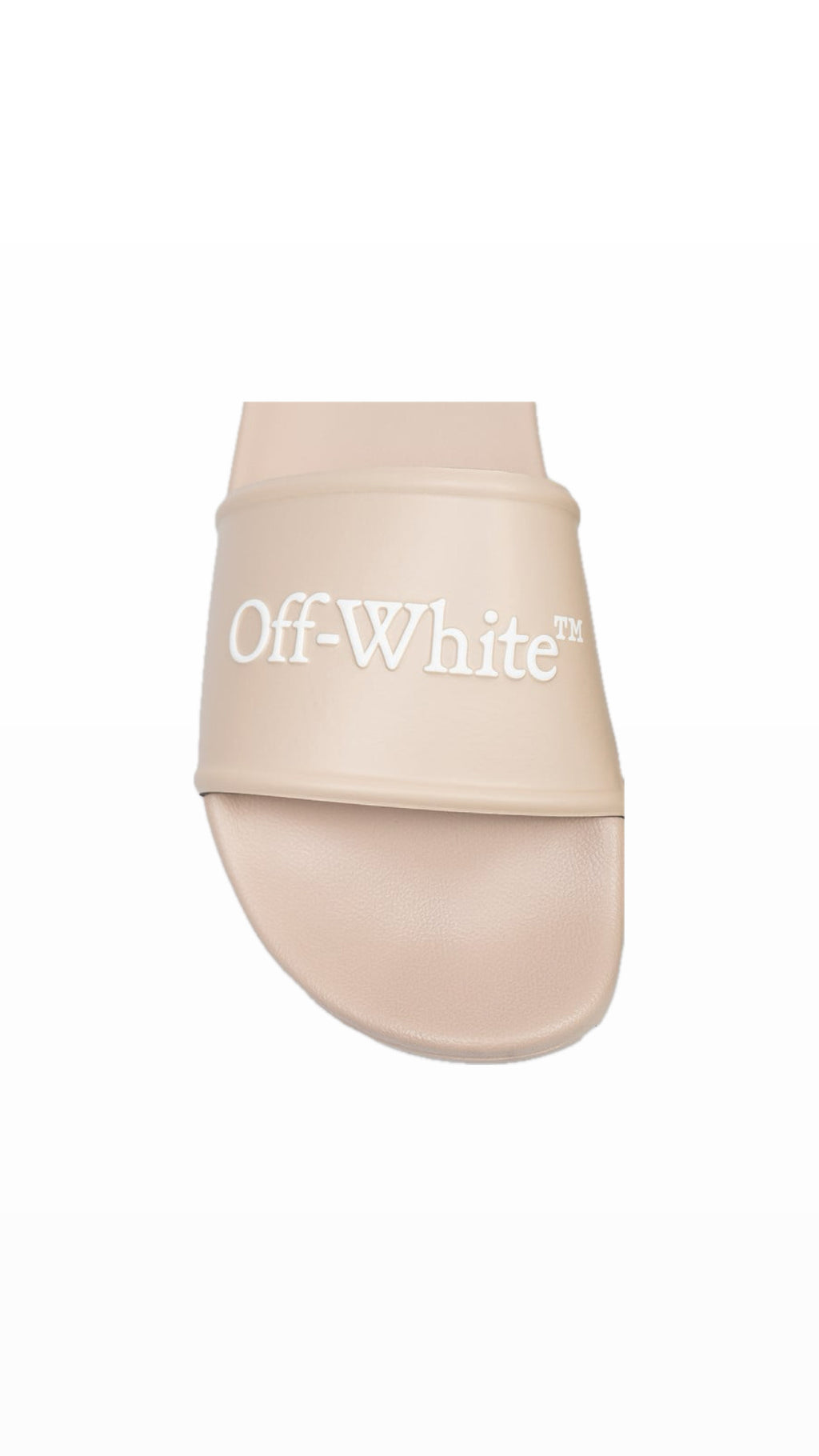 OFF-WHITE BEIGE LOGO SLIPPERS