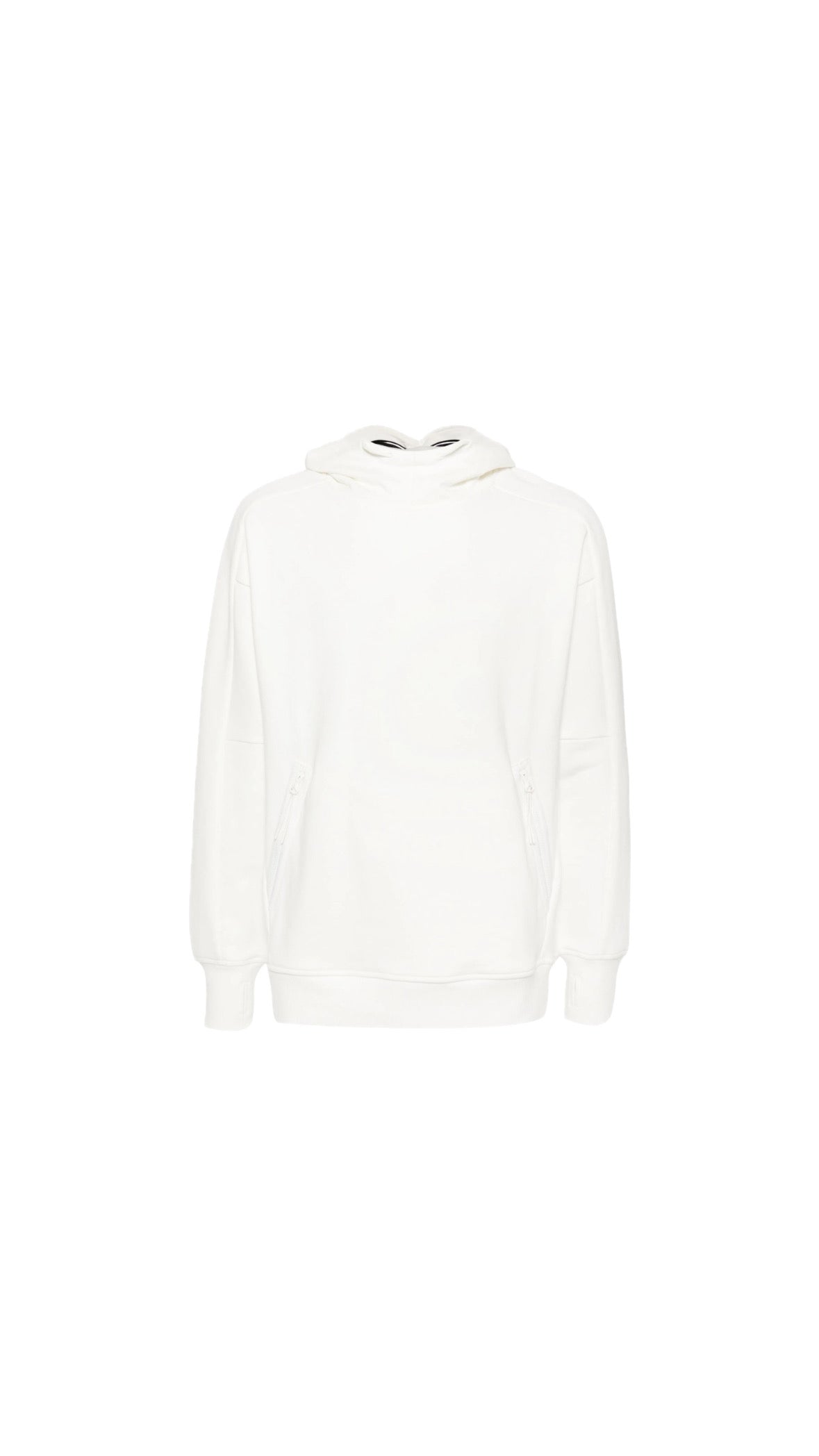 C.P. COMPANY GOGGLE WHITE HOODIE