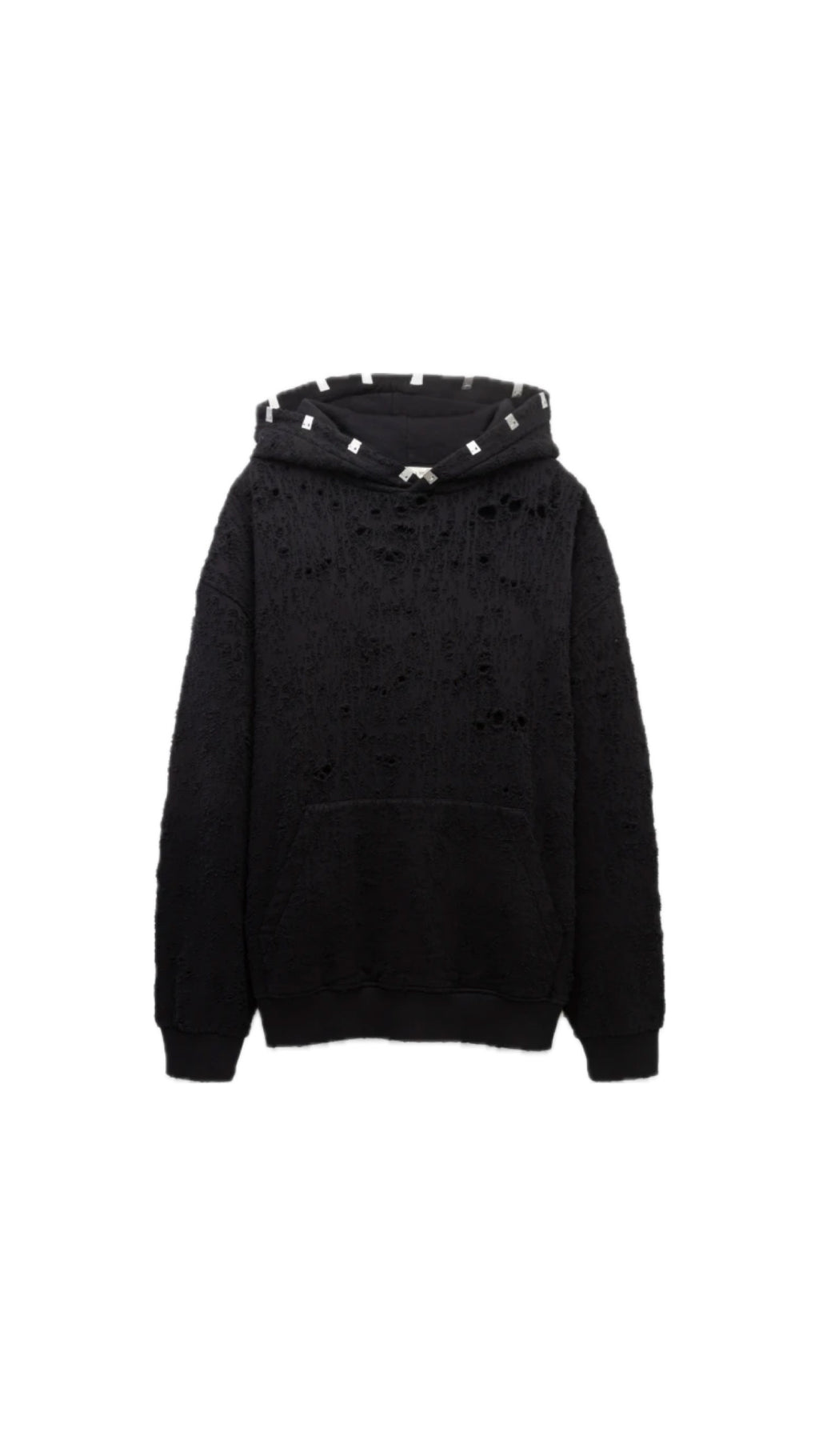 1017 ALYX 9SM DISTRESSED HOODIE WITH METAL HOOD