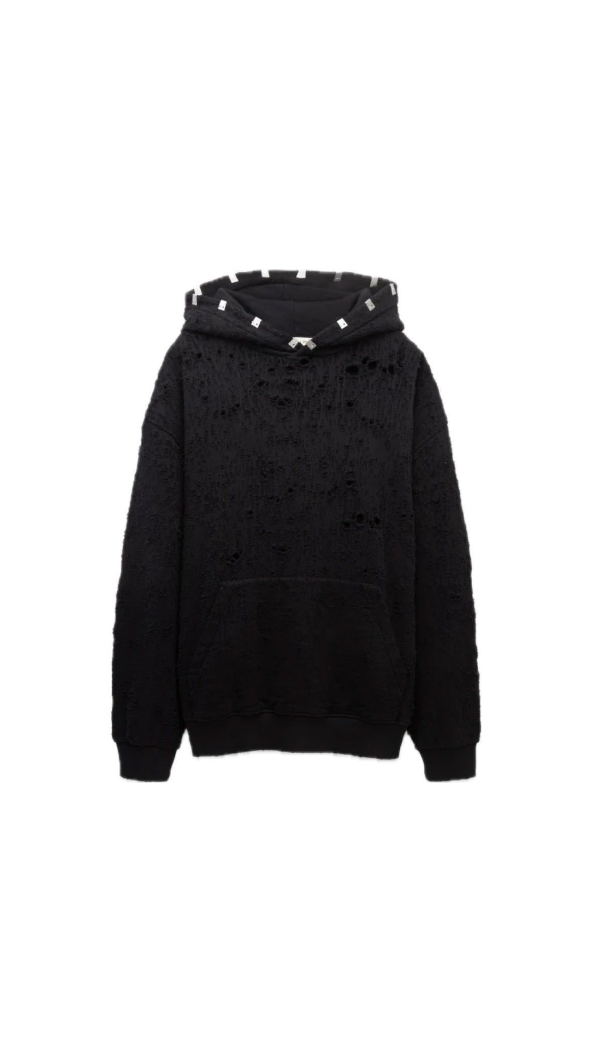 1017 ALYX 9SM DISTRESSED HOODIE WITH METAL HOOD