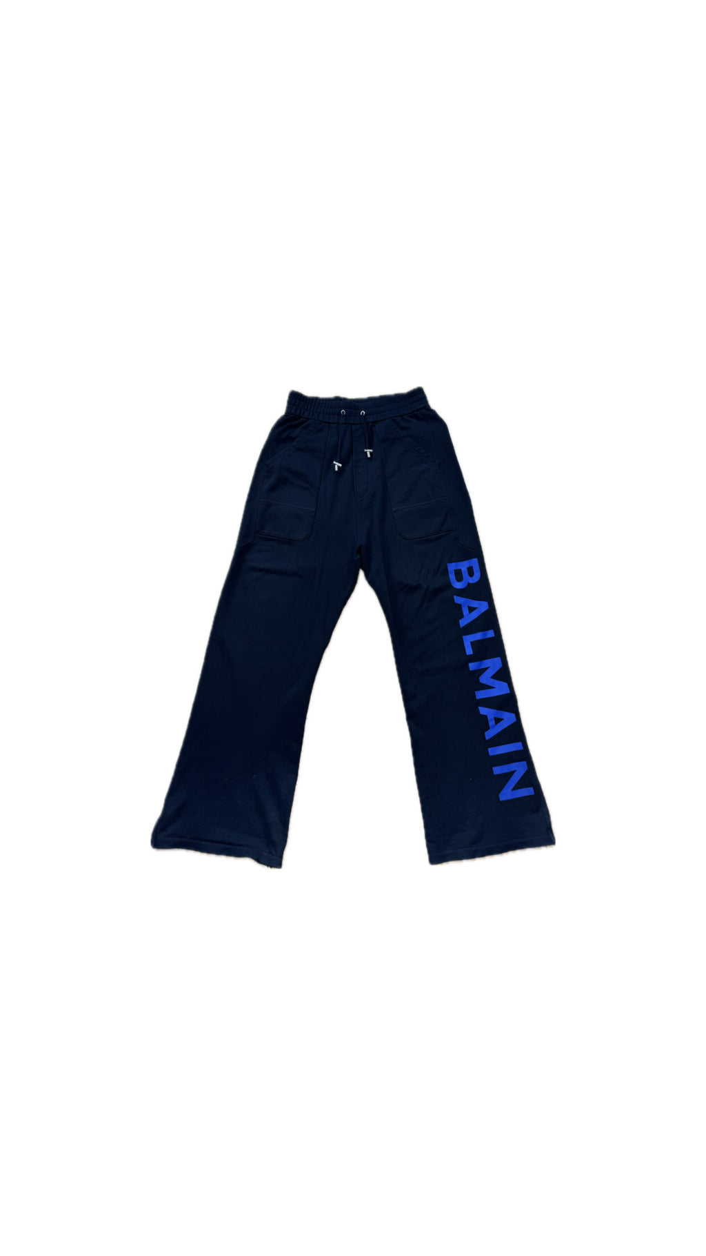 BALMAIN BLUE LOGO SWEATPANTS