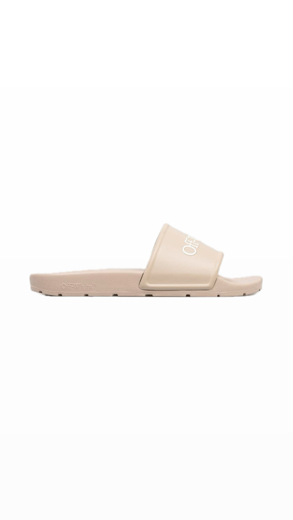 OFF-WHITE BEIGE LOGO SLIPPERS