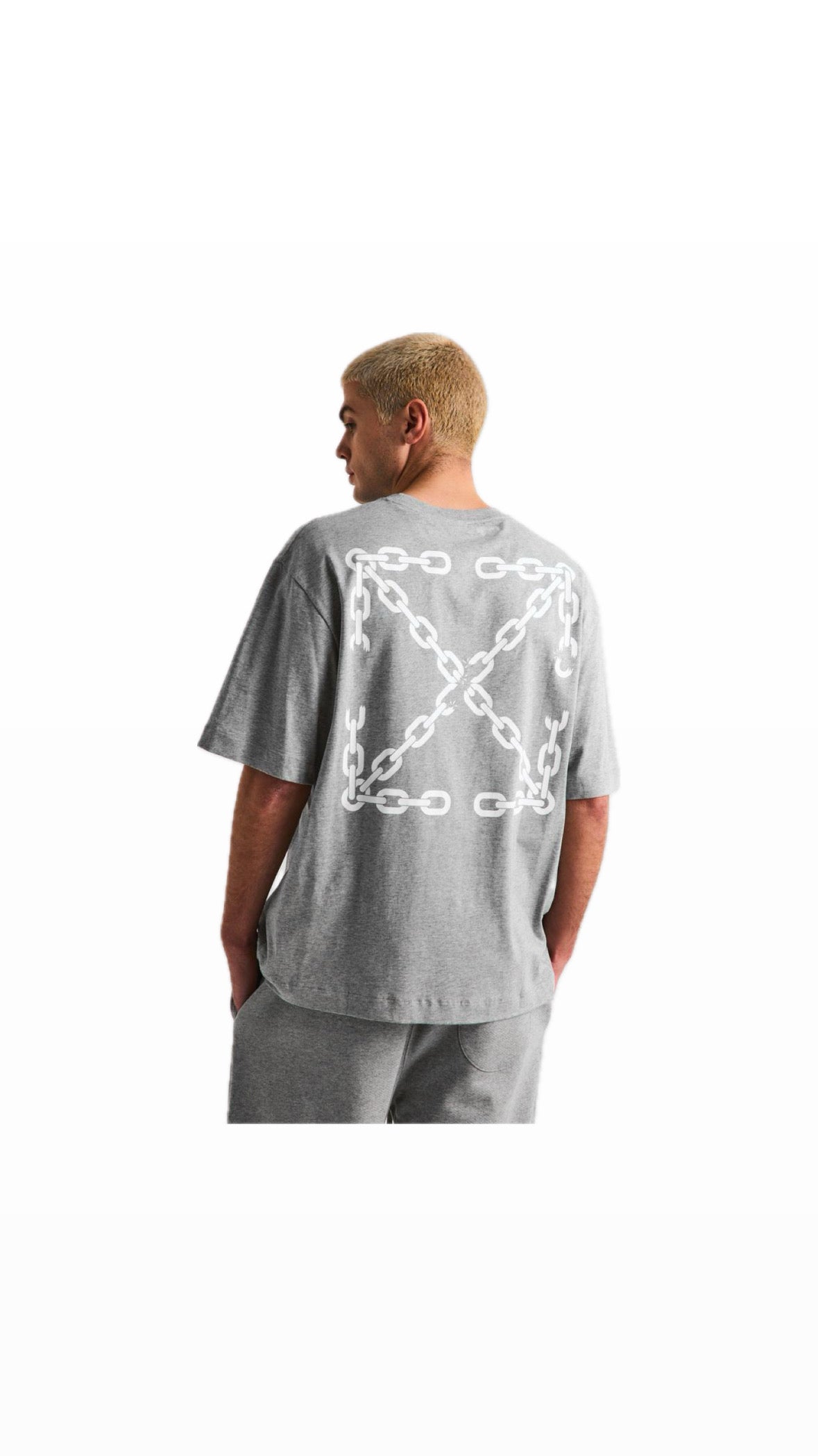 OFF-WHITE CHAIN ARROW GREY T-SHIRT
