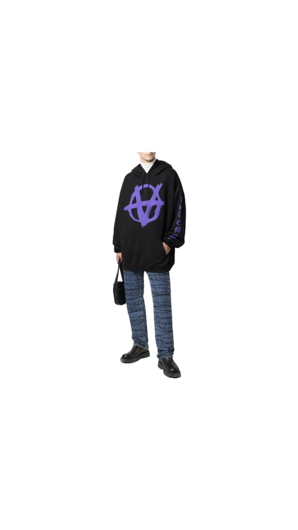 VETEMENTS “ANARCHY” PURPLE OVERSIZED HOODIE