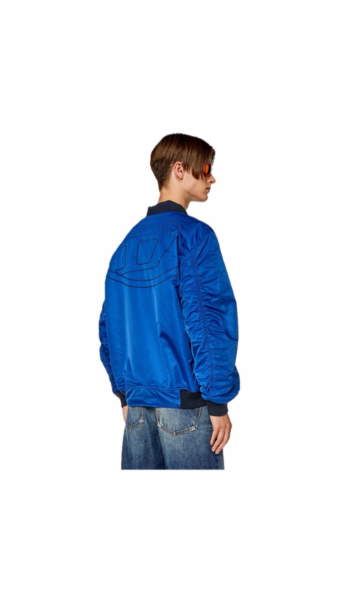 DIESEL "D" LOGO 2-SIDED BOMBER JACKET