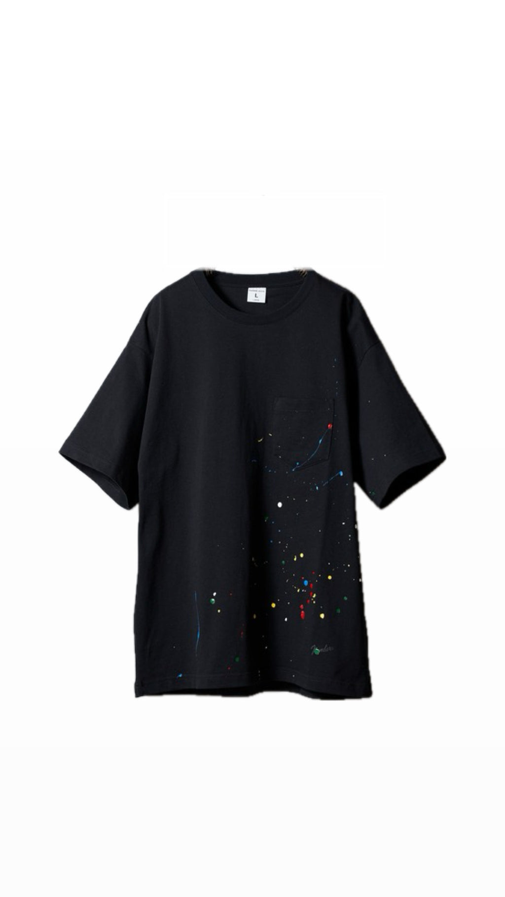 NUMBER (N)INE BLACK PAINTED TEE