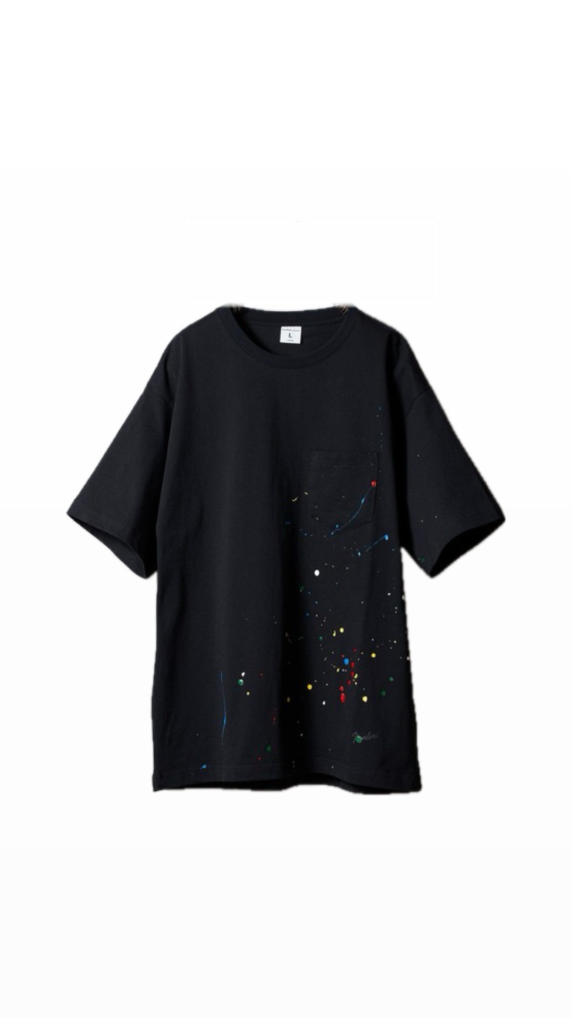 NUMBER (N)INE BLACK PAINTED TEE