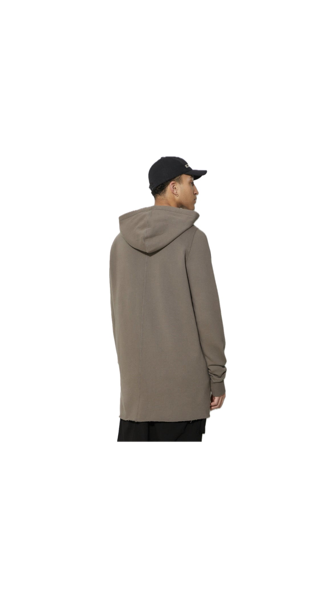 RICK OWENS DRKSHDW LONG BROWN HOODIE