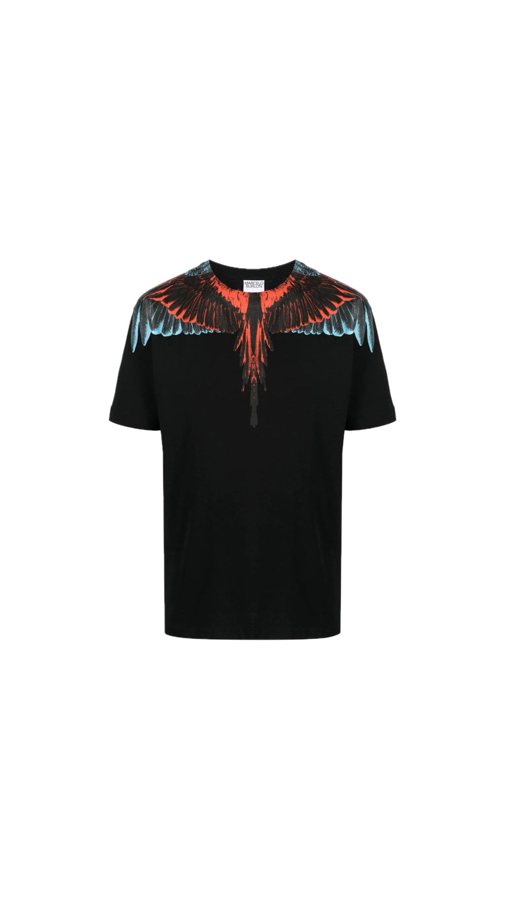 MARCELO BURLON WING T-SHIRT ORANGE/BLUE