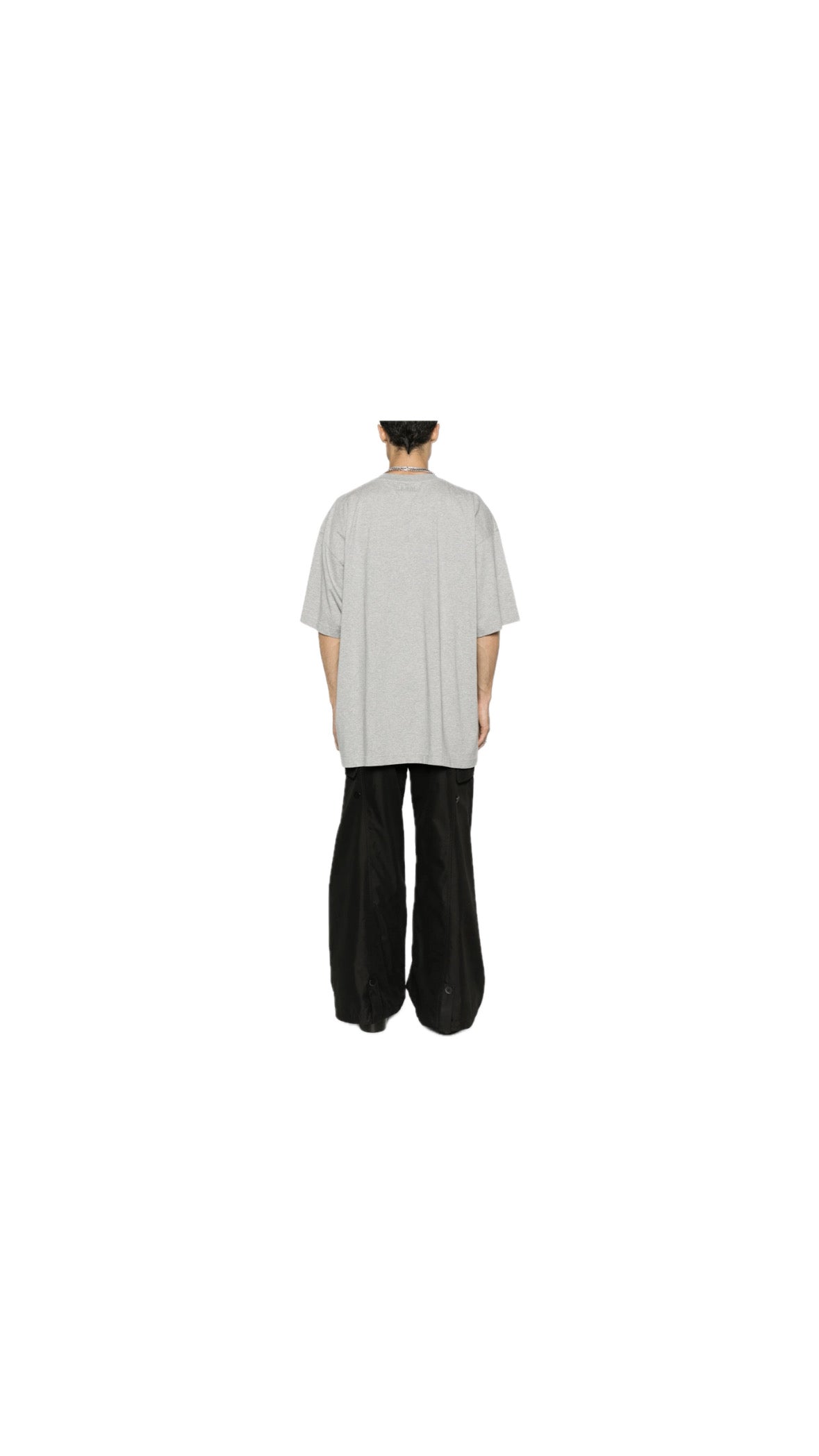 VETEMENTS “V.I.P.” GREY MELANGE OVERSIZE TEE